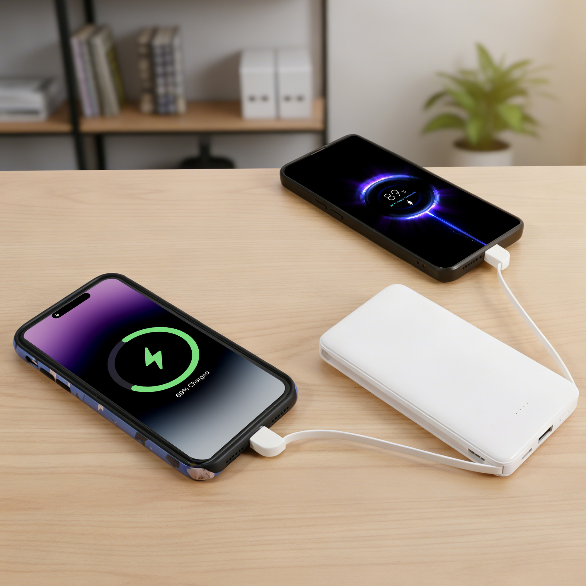 10000mAh Slim Power Bank with Charging Cable - Image 9