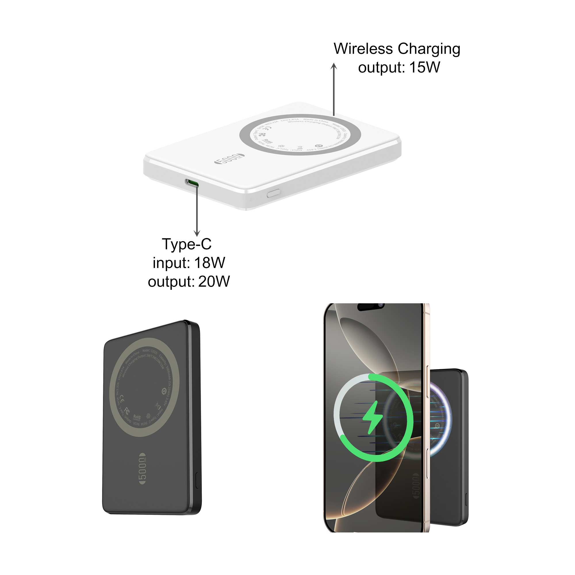 5000mAh Magnetic Wireless Power Bank - Image 8