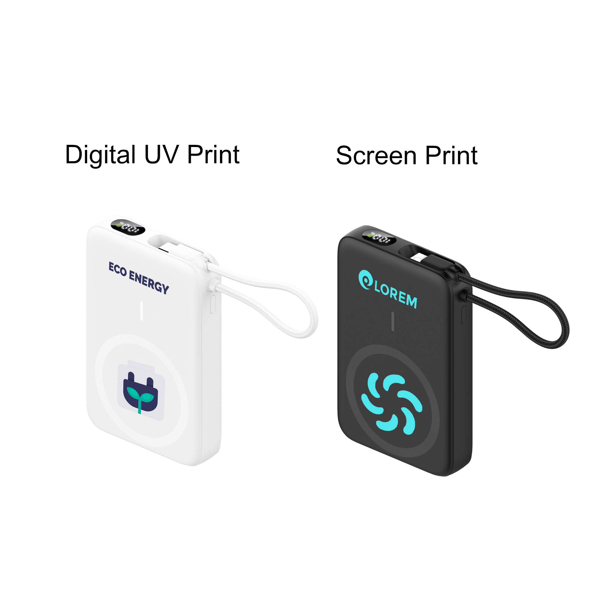 10000mAh Magnetic Wireless Power Bank with Charging Cable - Image 6