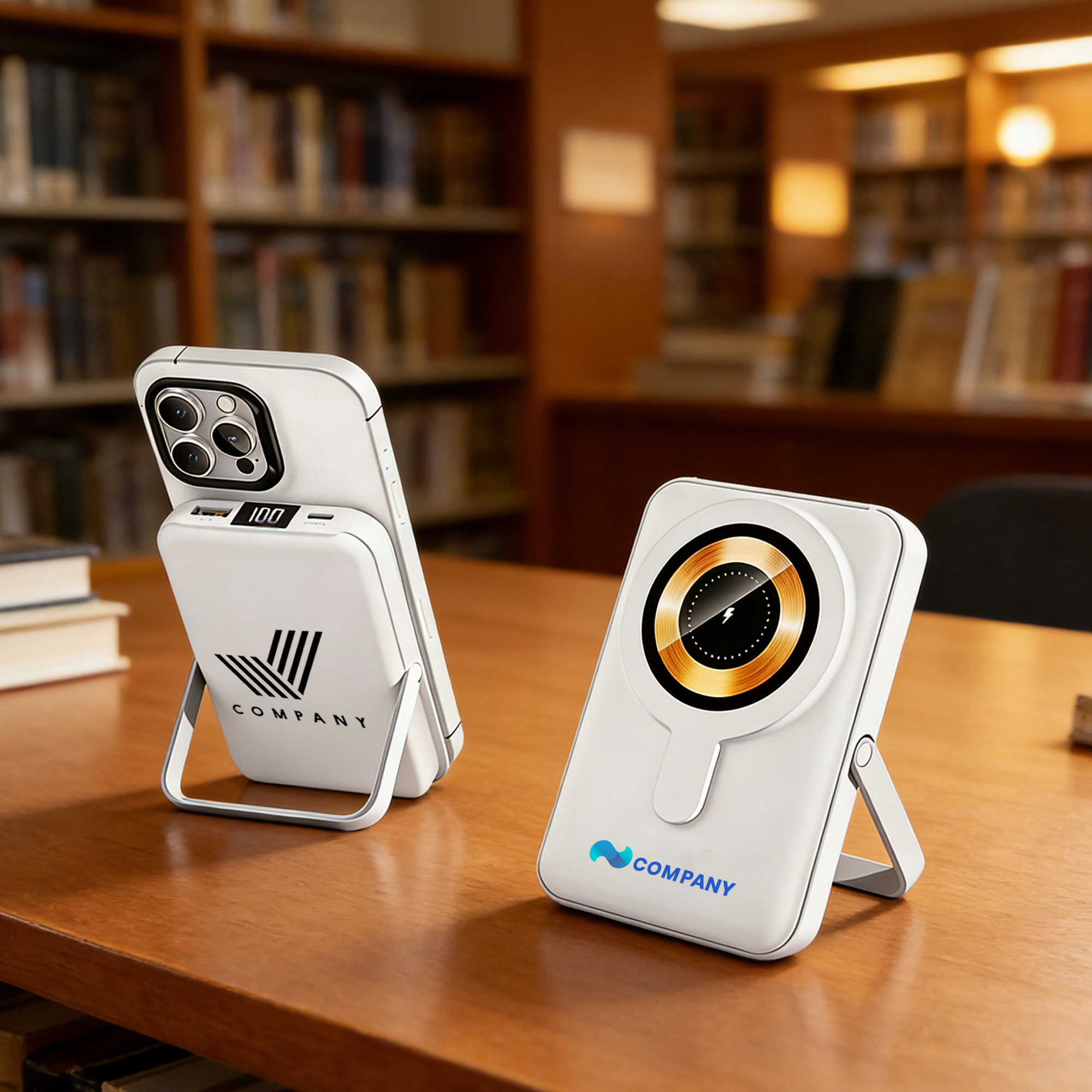 10000mAh Magnetic Wireless Power Bank with Phone Stand - Image 9
