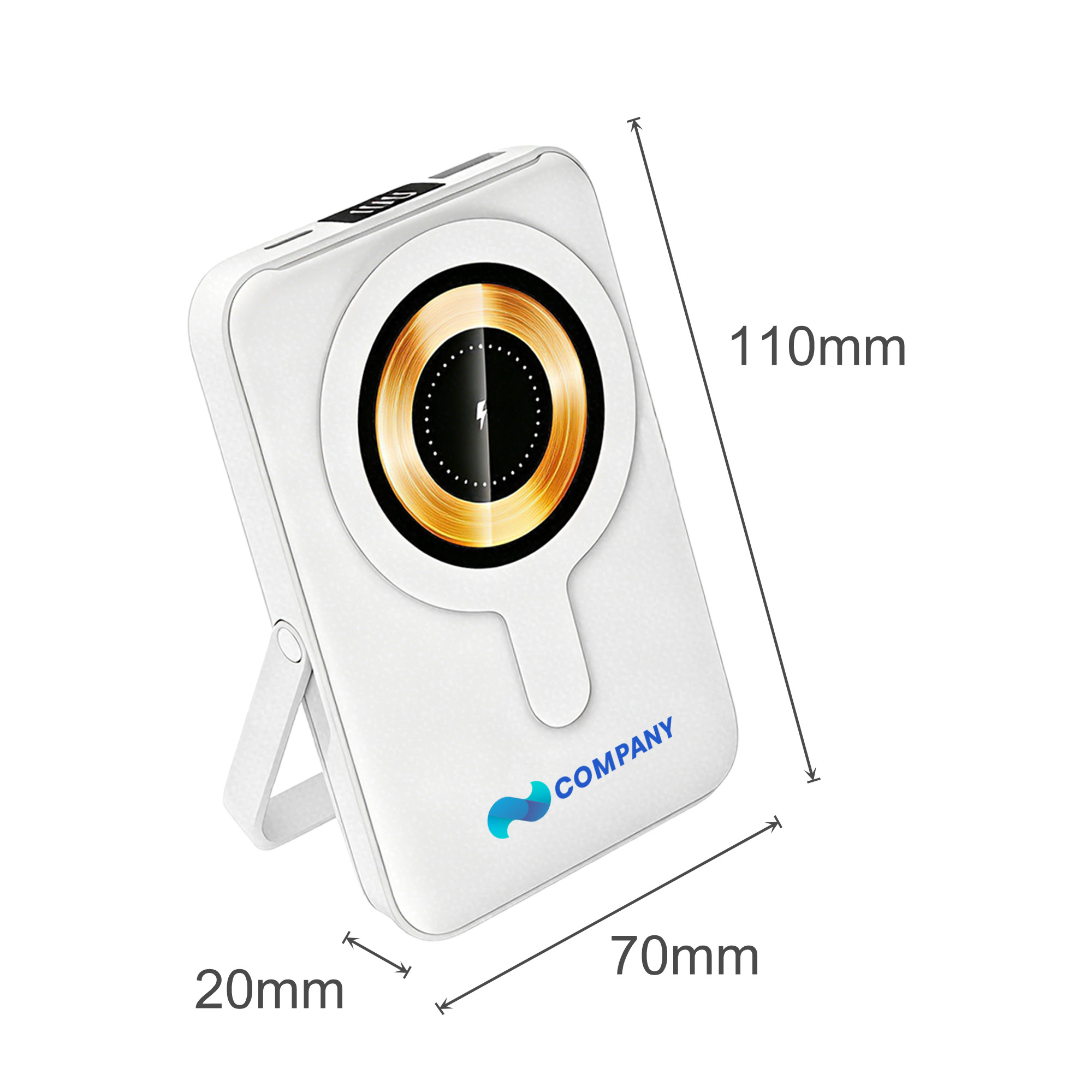 10000mAh Magnetic Wireless Power Bank with Phone Stand - Image 5