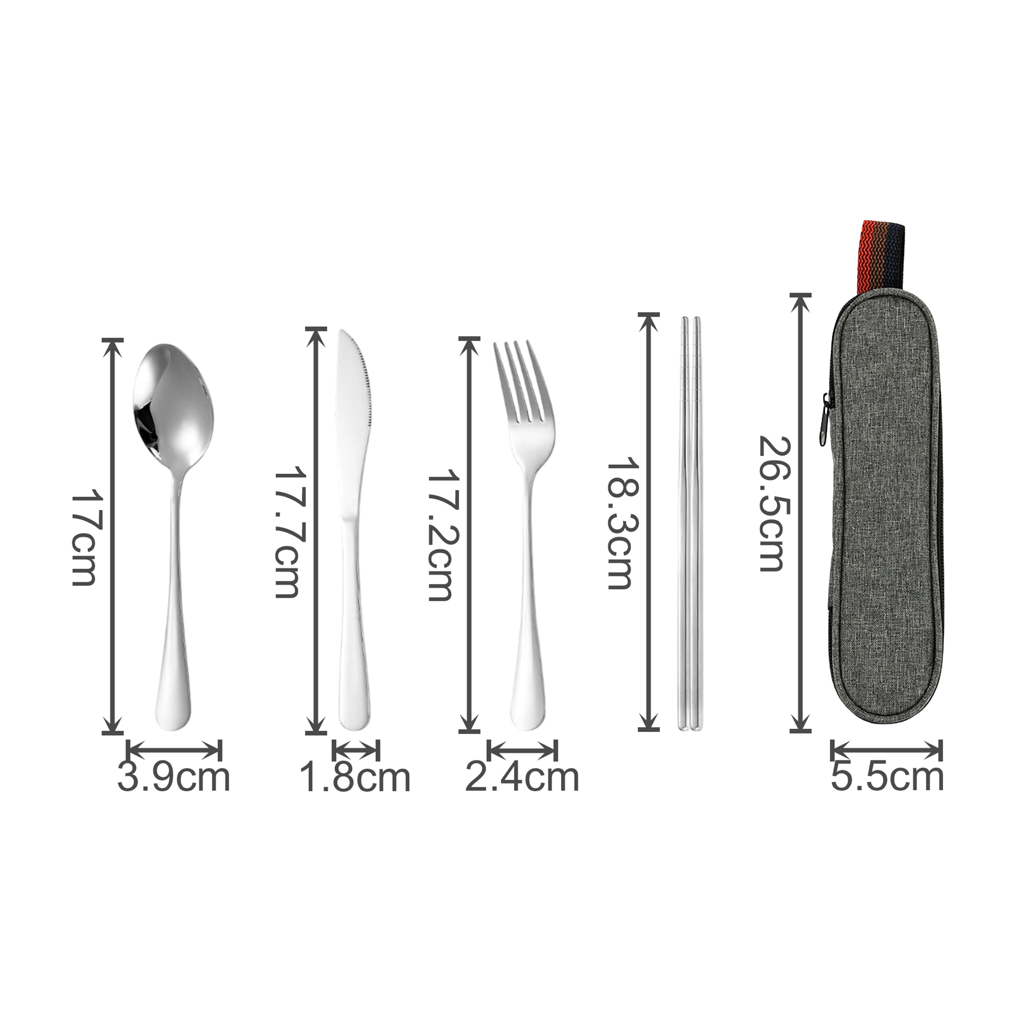 Travel Cutlery Set 4pcs - Image 6