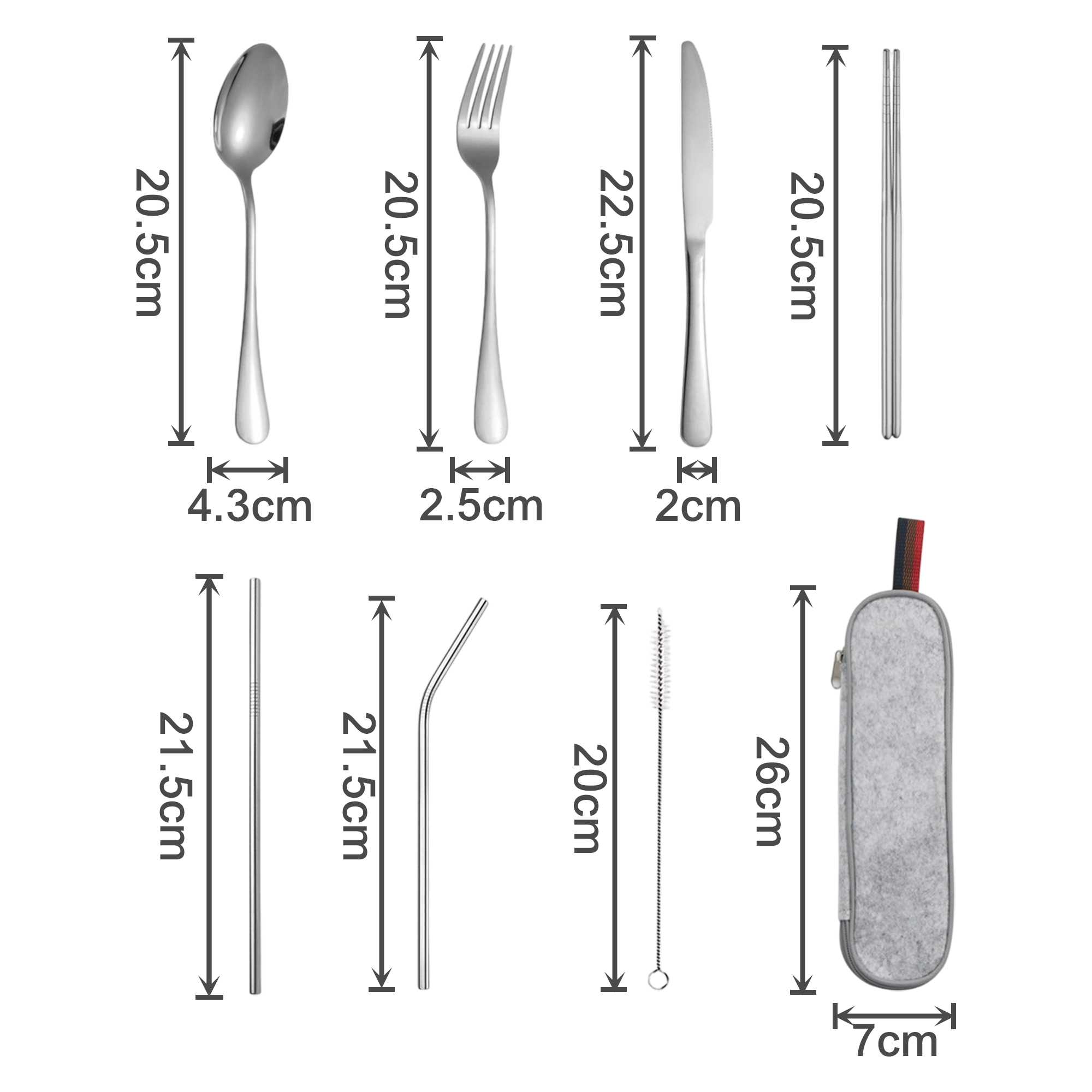 Stainless Steel Flatware Set 7pcs - Image 6