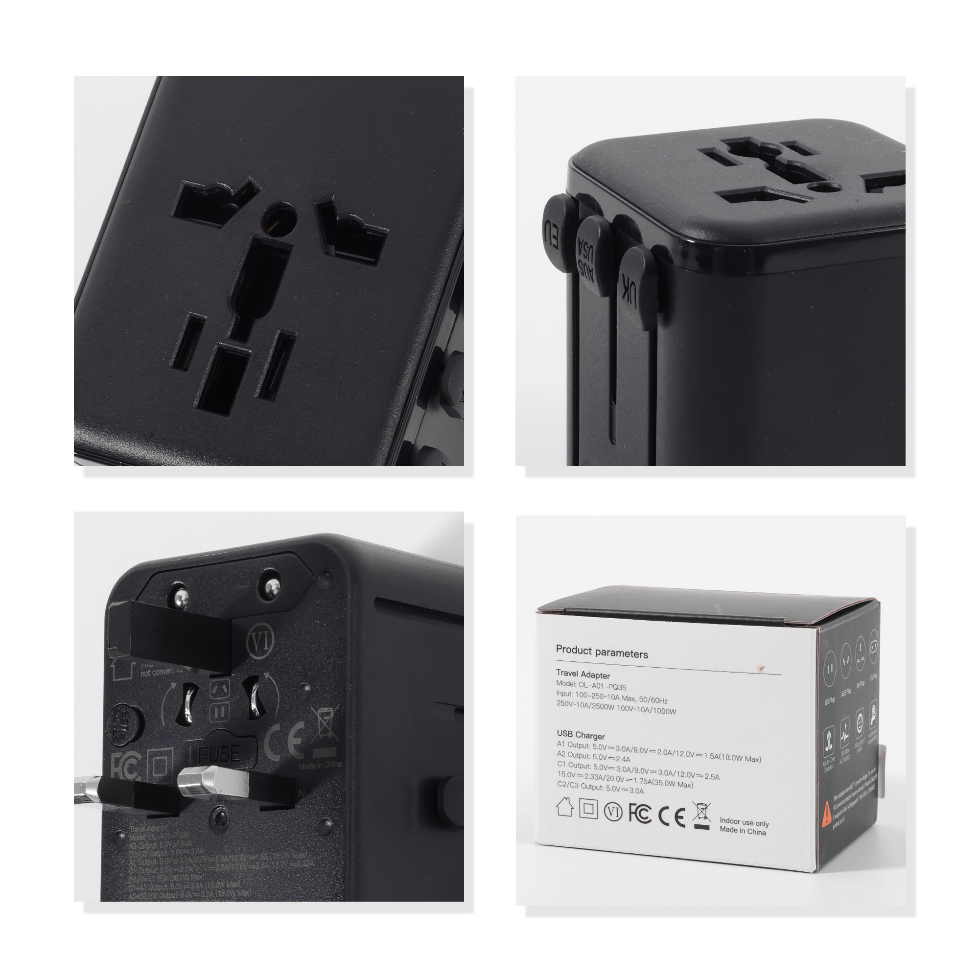 35W GaN Universal Travel Adapter (3C2A) - Image 8