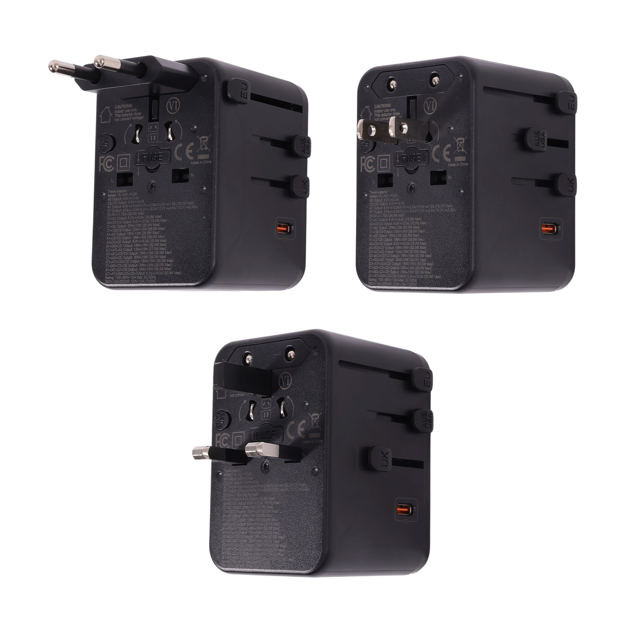 35W GaN Universal Travel Adapter (3C2A) - Image 7