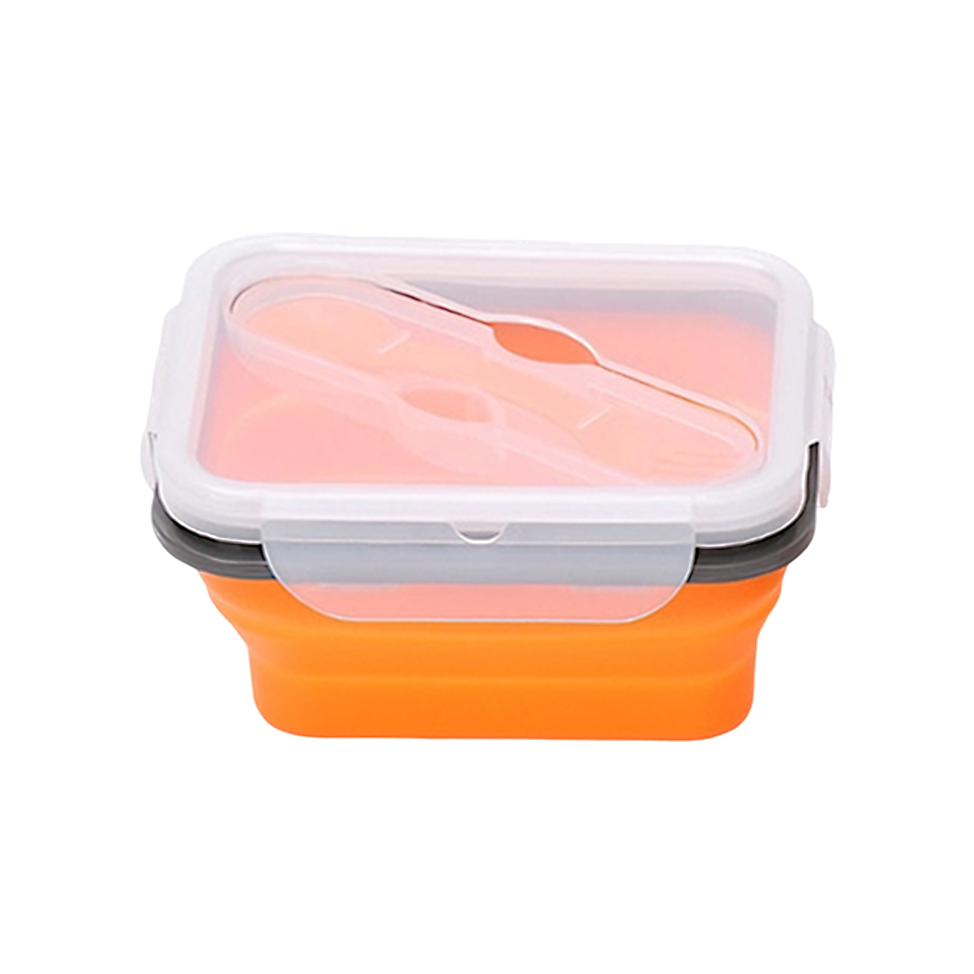 Silicone Food Storage Container with Fork Spoon - Image 5