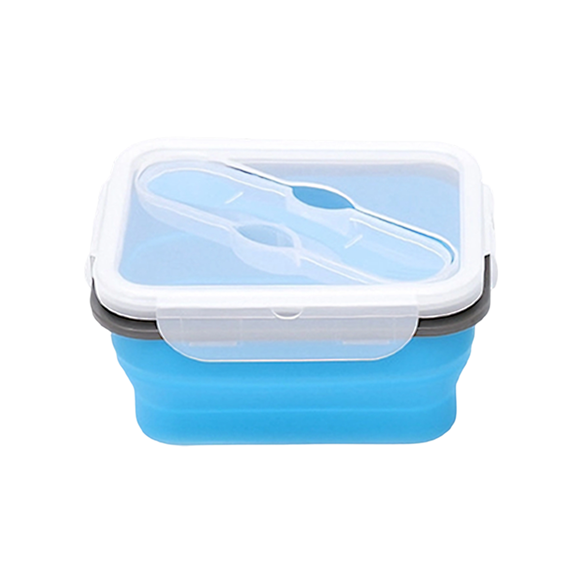 Silicone Food Storage Container with Fork Spoon - Image 8