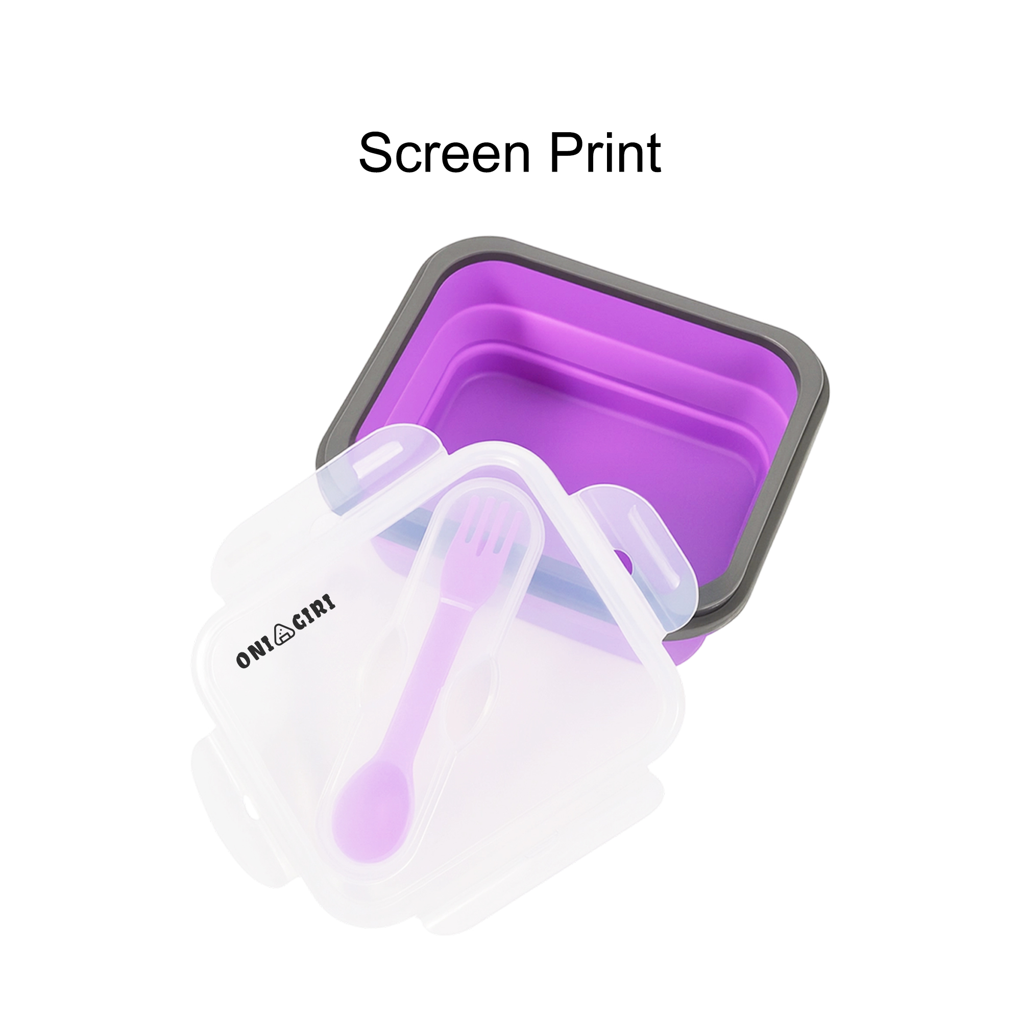 Silicone Food Storage Container with Fork Spoon - Image 10