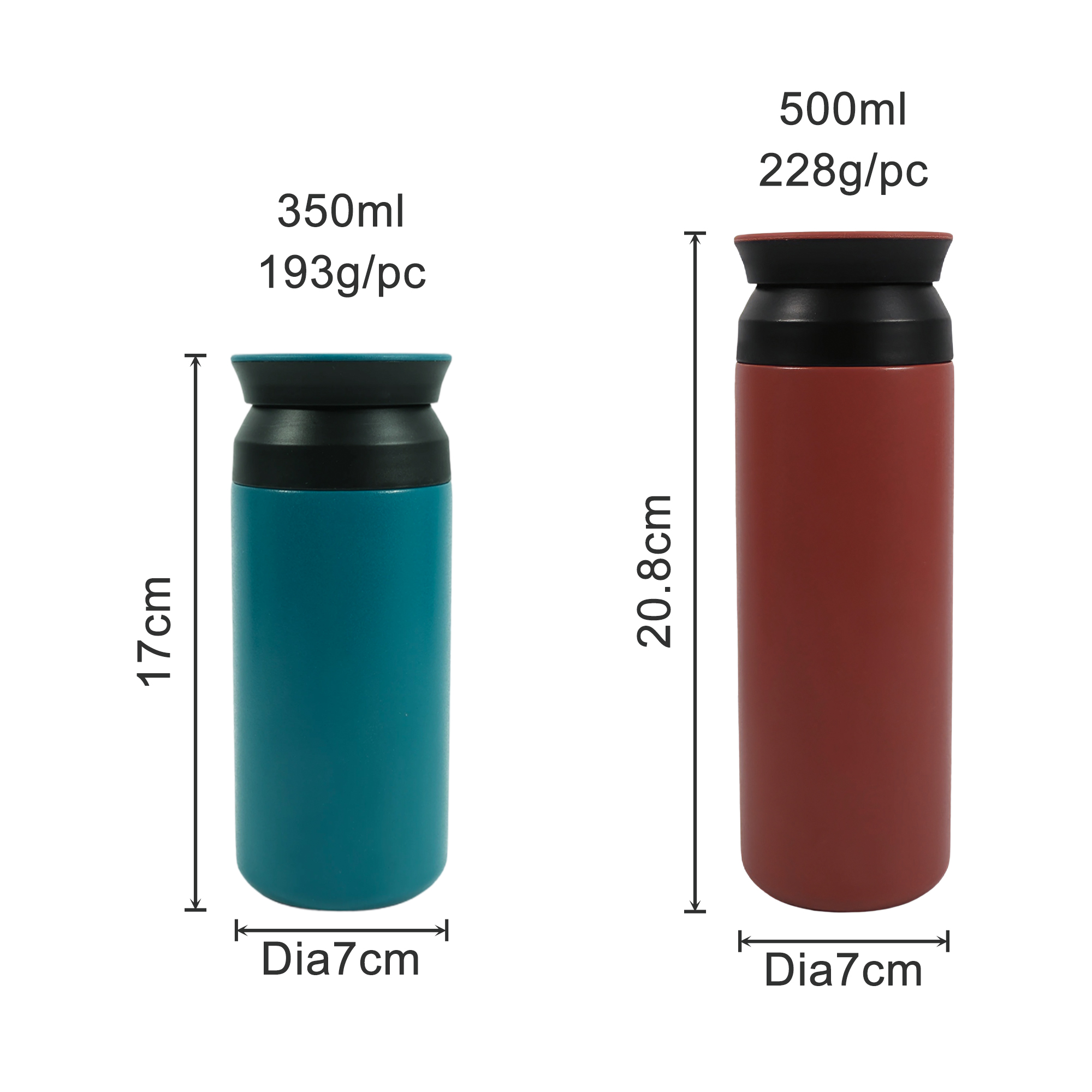 350ML/500ML Double Wall Stainless Steel Drink Bottle - Image 6