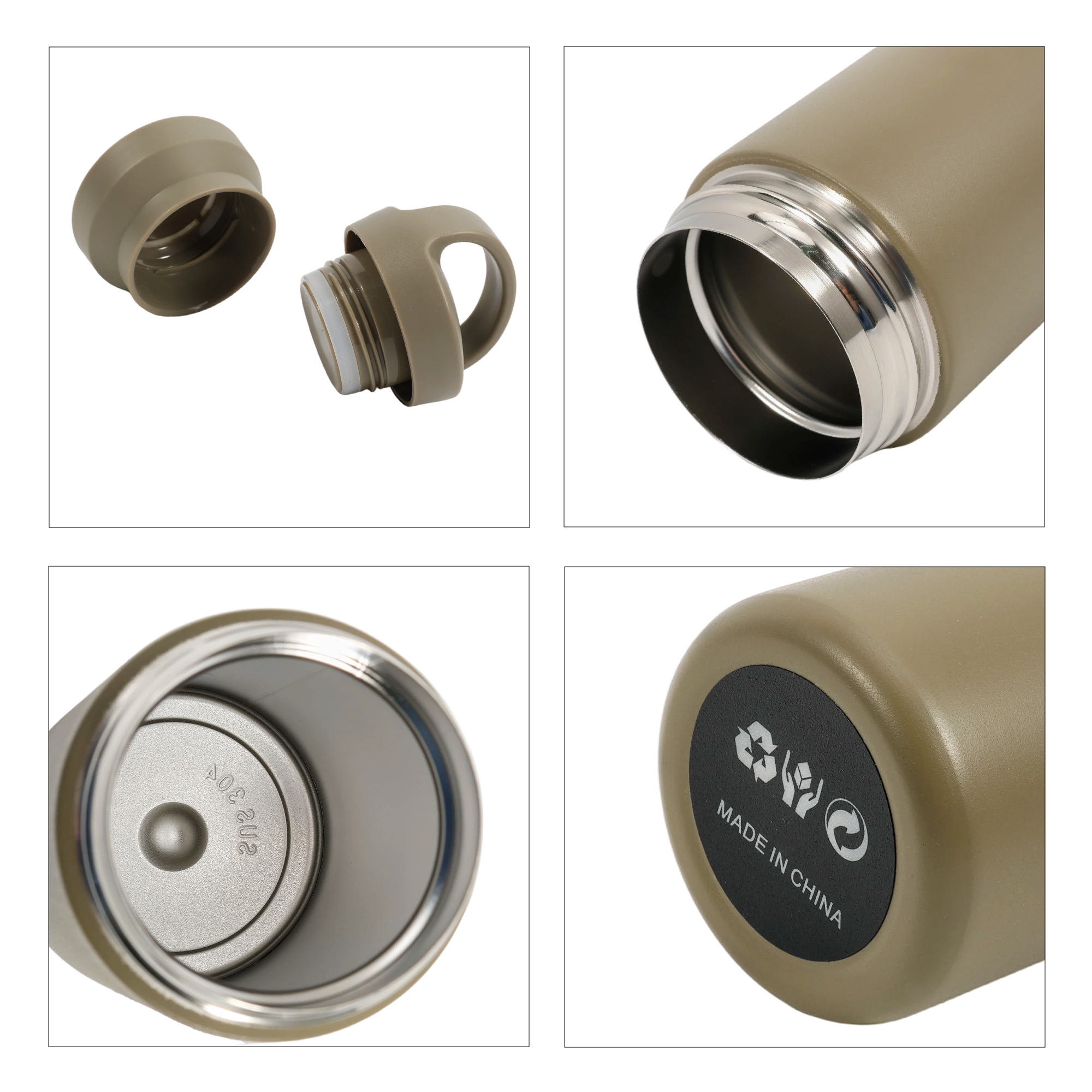 350ML/500ML Double Wall Stainless Steel Drink Bottle with Handle - Image 9