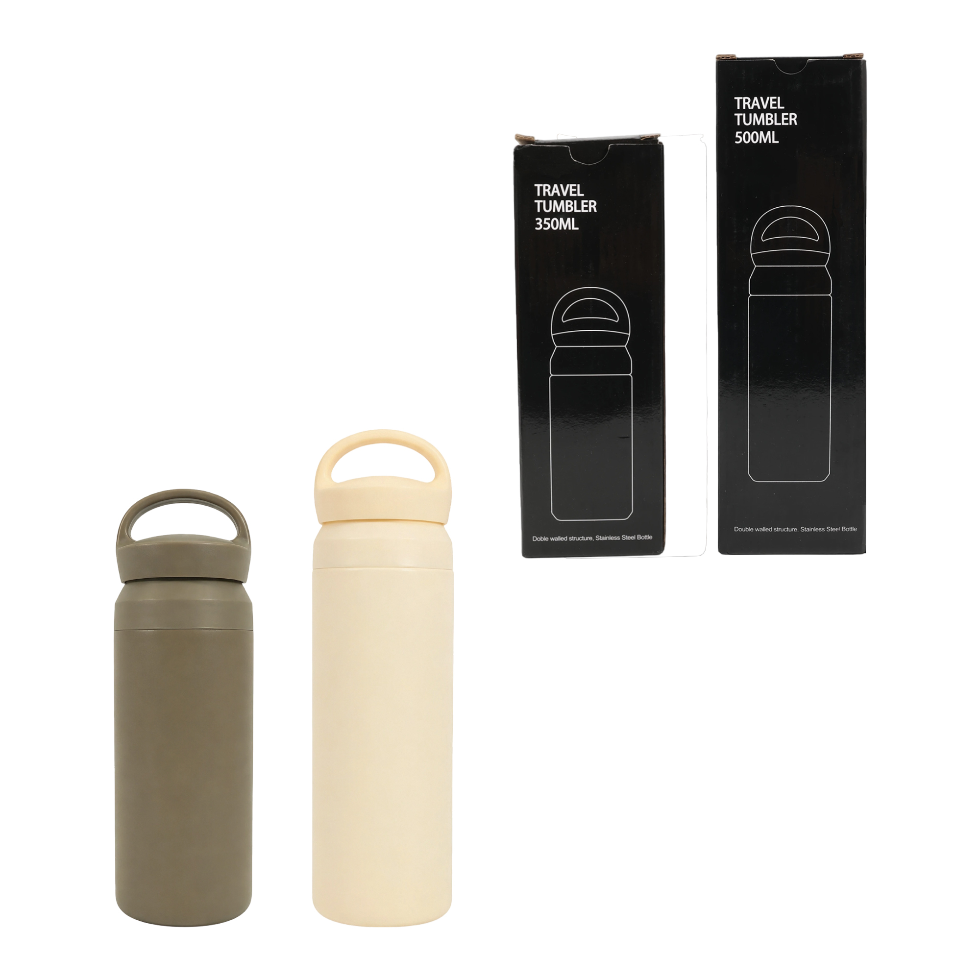 350ML/500ML Double Wall Stainless Steel Drink Bottle with Handle - Image 10