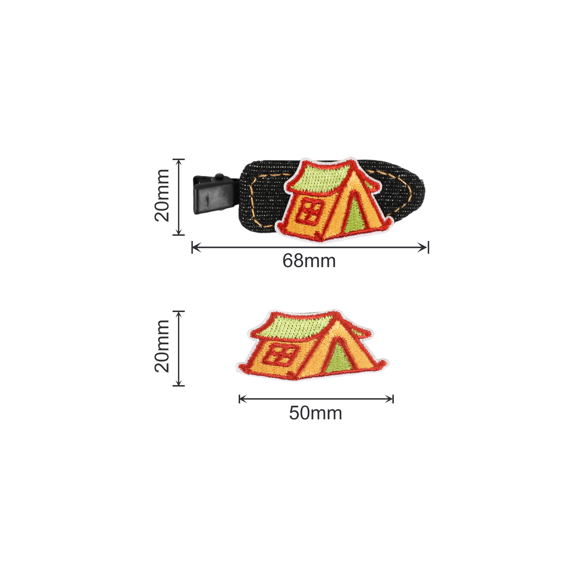 Denim Duck Bill Hair Clip - Image 5