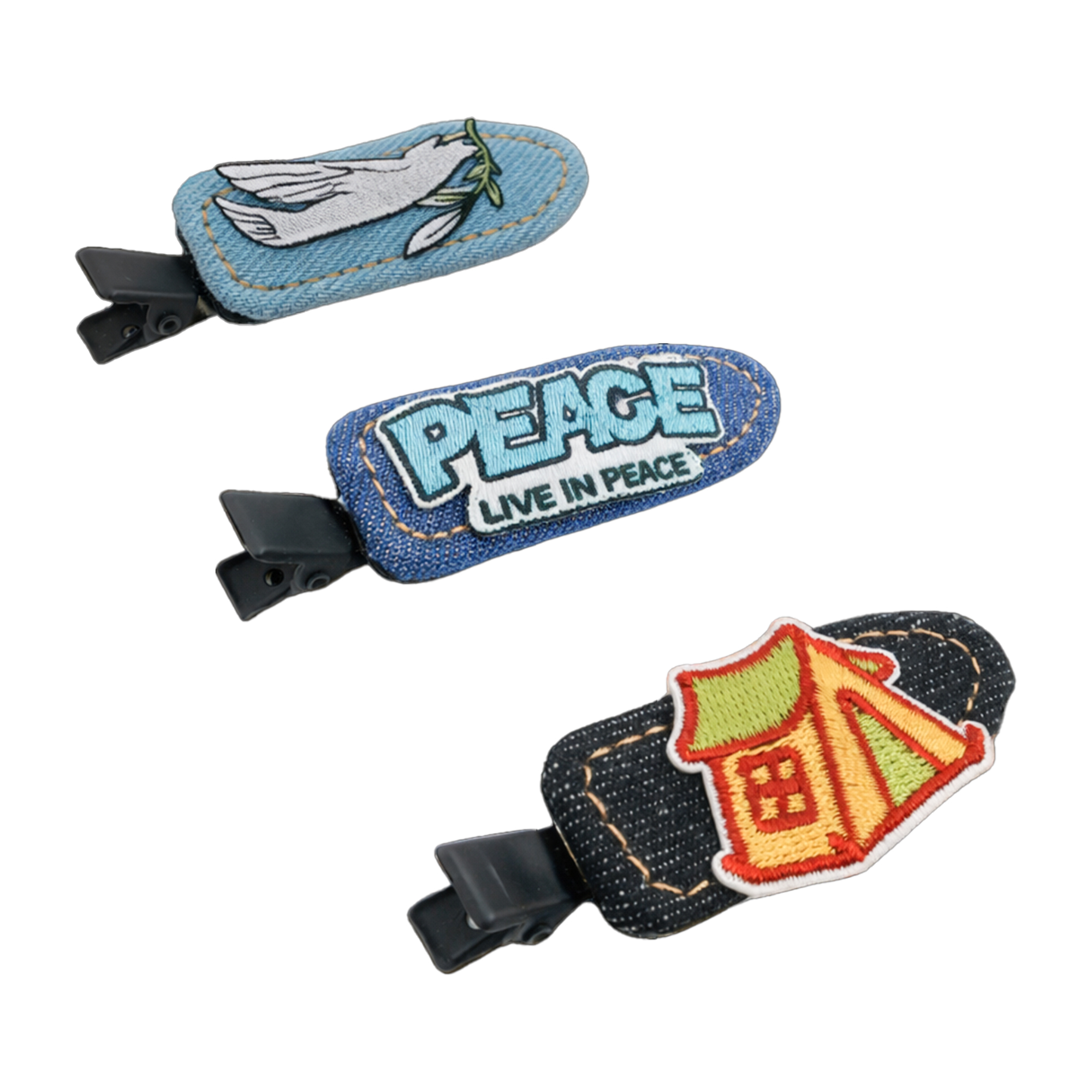 Denim Duck Bill Hair Clip - Image 7