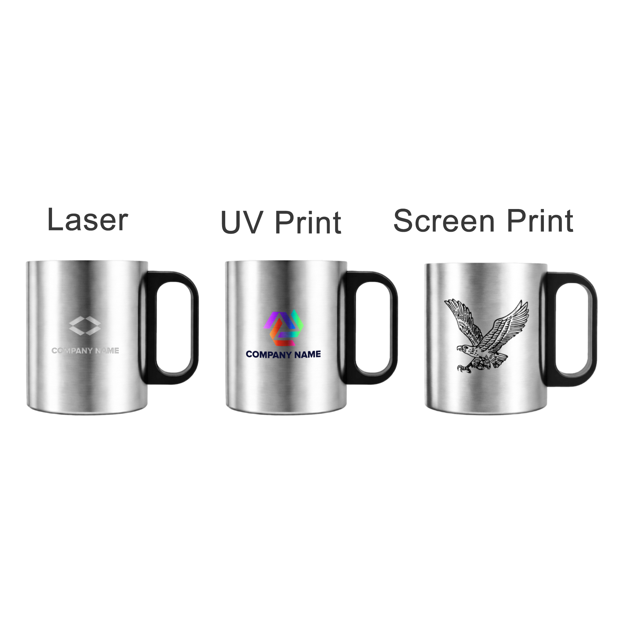 170ML/270ML Stainless Steel Insulated Mug with Plastic Handle - Image 4