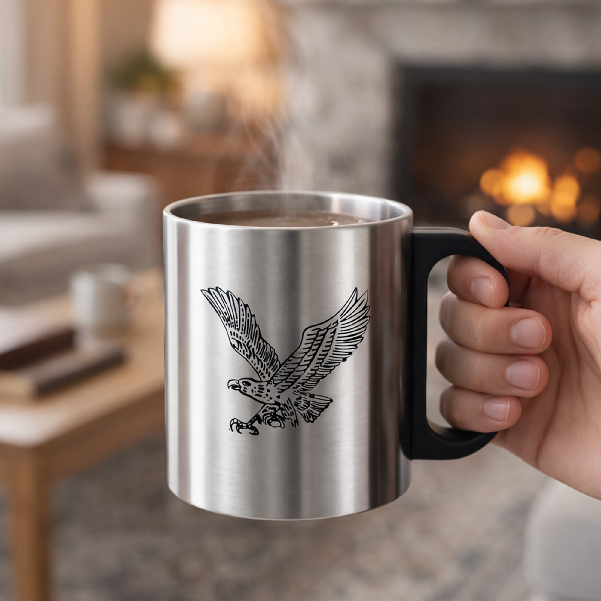 170ML/270ML Stainless Steel Insulated Mug with Plastic Handle - Image 6