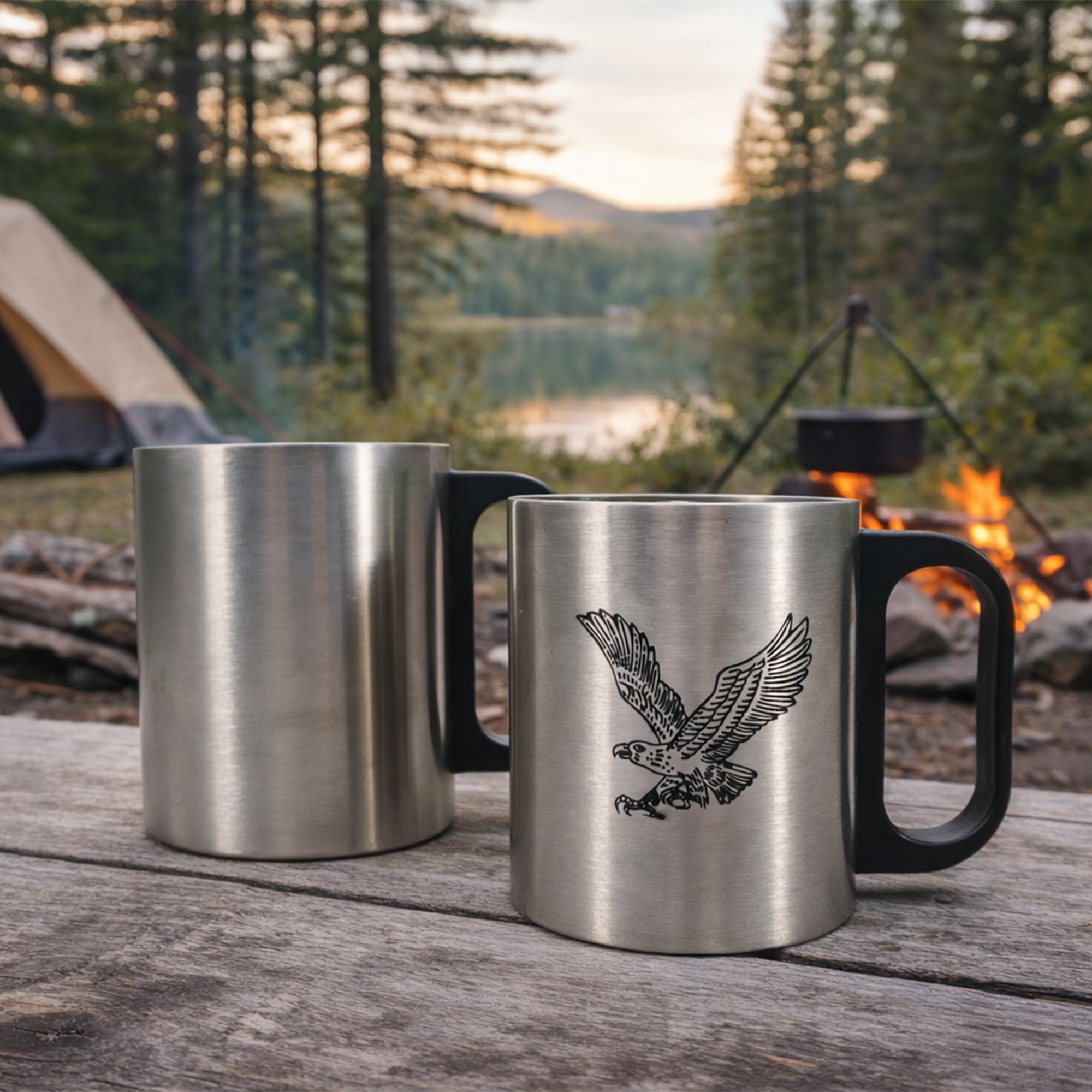 170ML/270ML Stainless Steel Insulated Mug with Plastic Handle - Image 7
