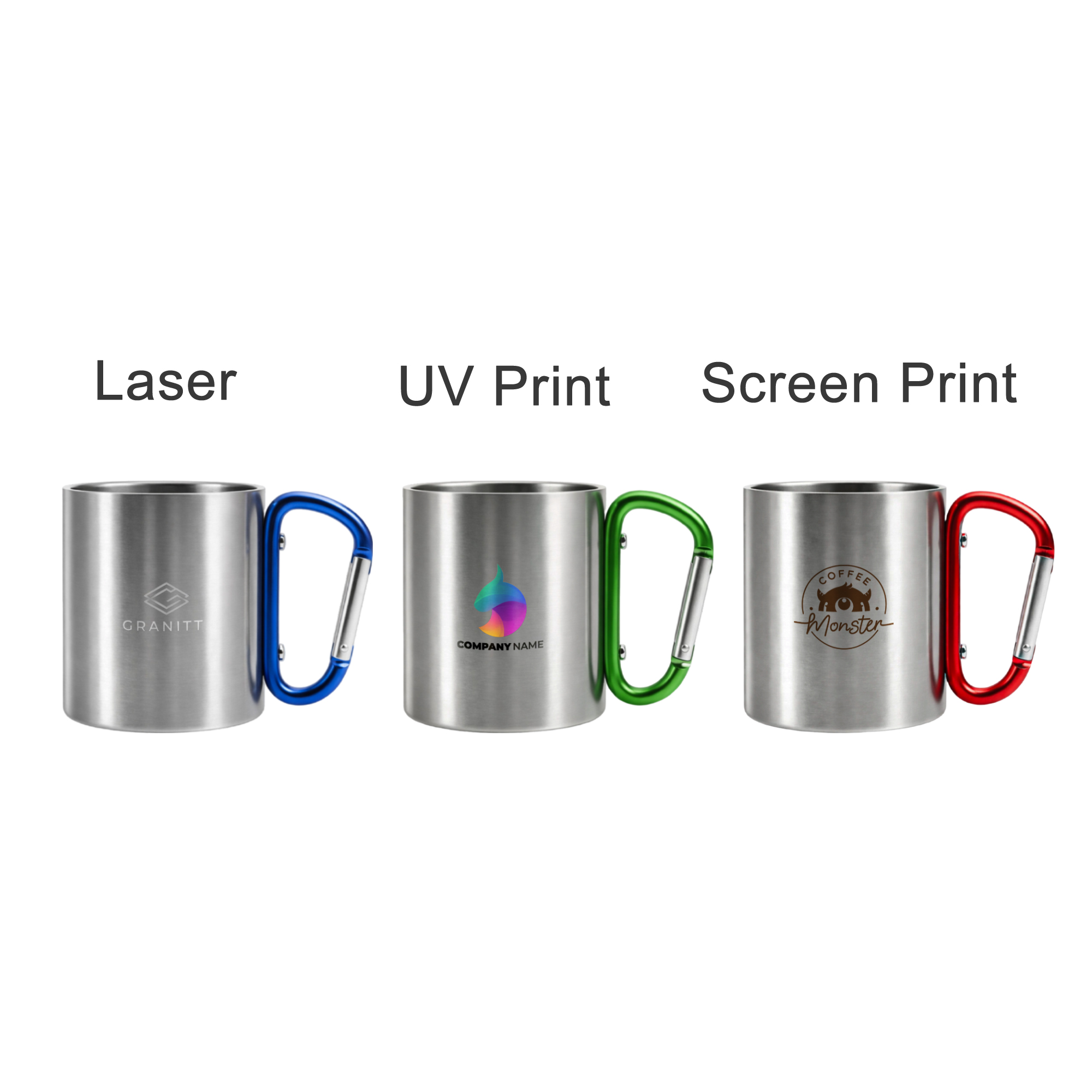 170ML/280ML Stainless Steel Insulated Travel Mug with Carabiner Handle - Image 7