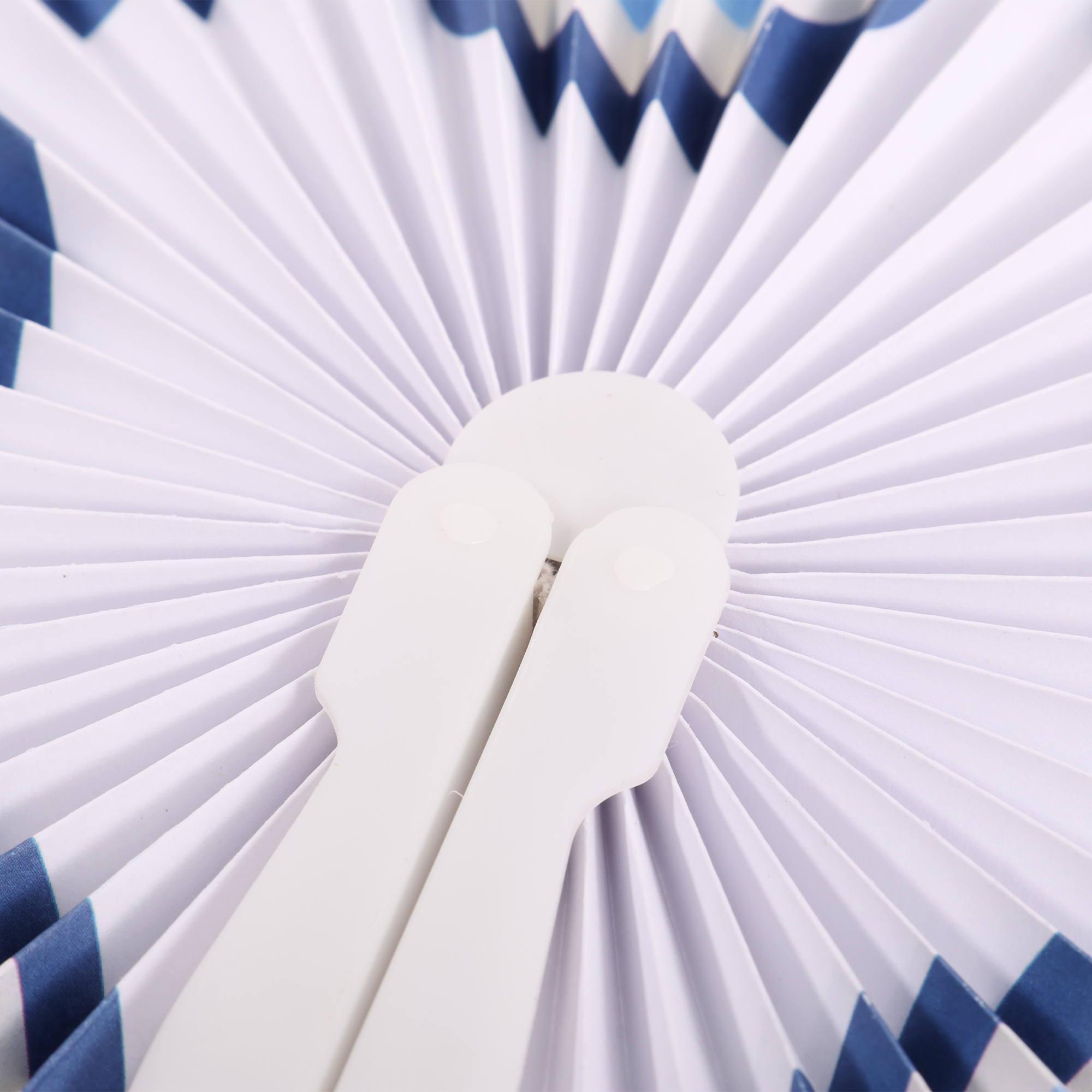 Peach Shape Plastic Handle Paper Fan - Image 11