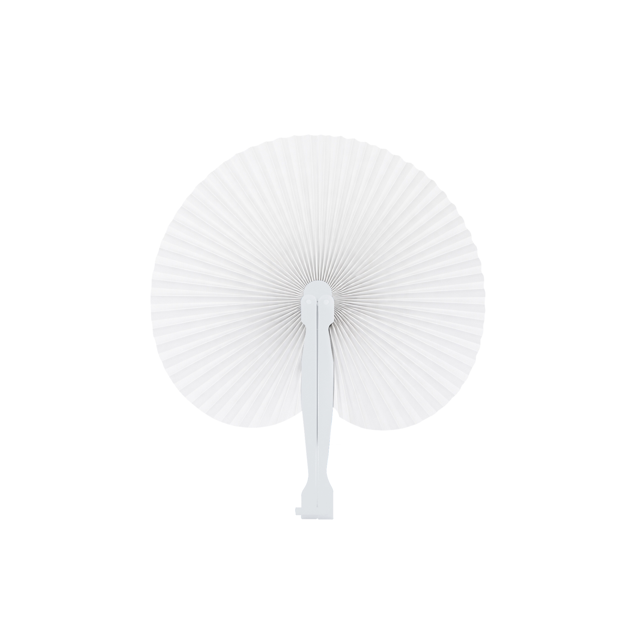 Peach Shape Plastic Handle Paper Fan - Image 5