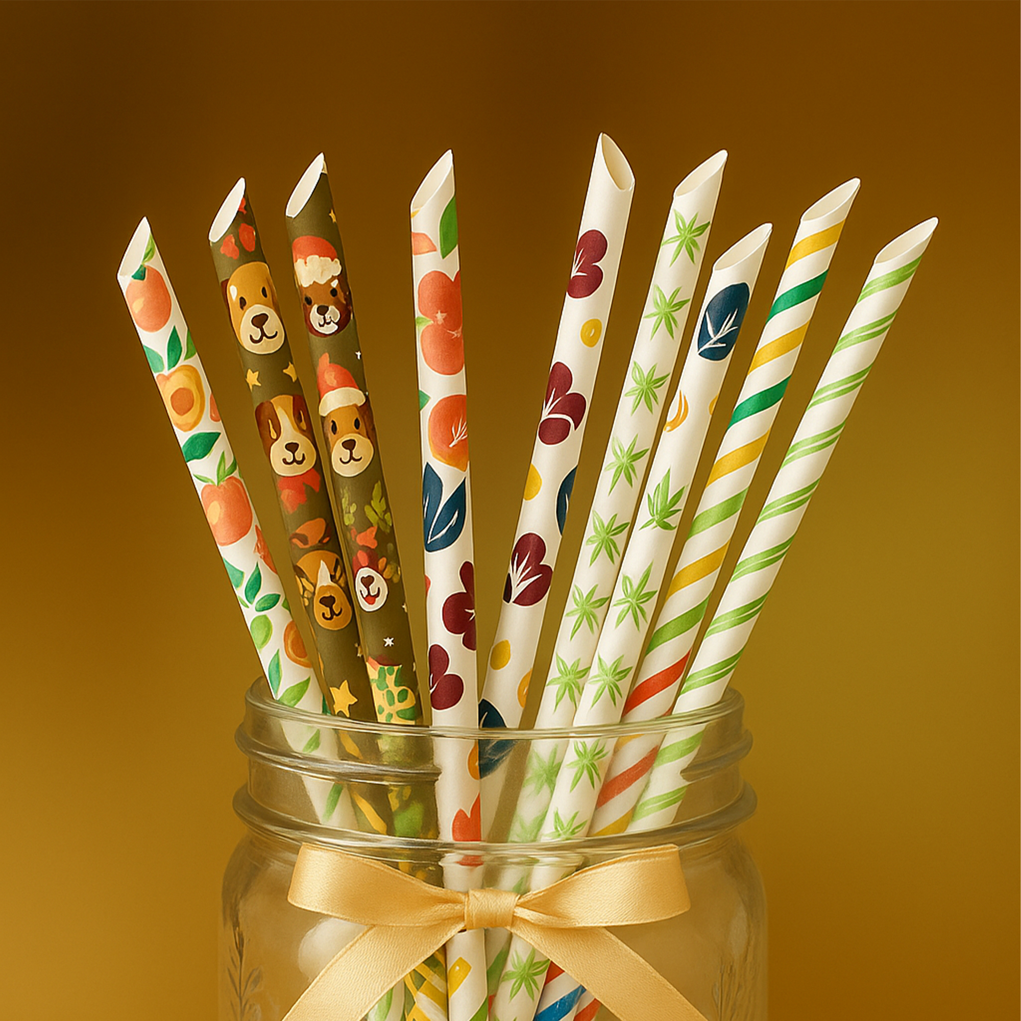 Custom Disposable 4-Ply Straight Angled Paper Straws - Image 9