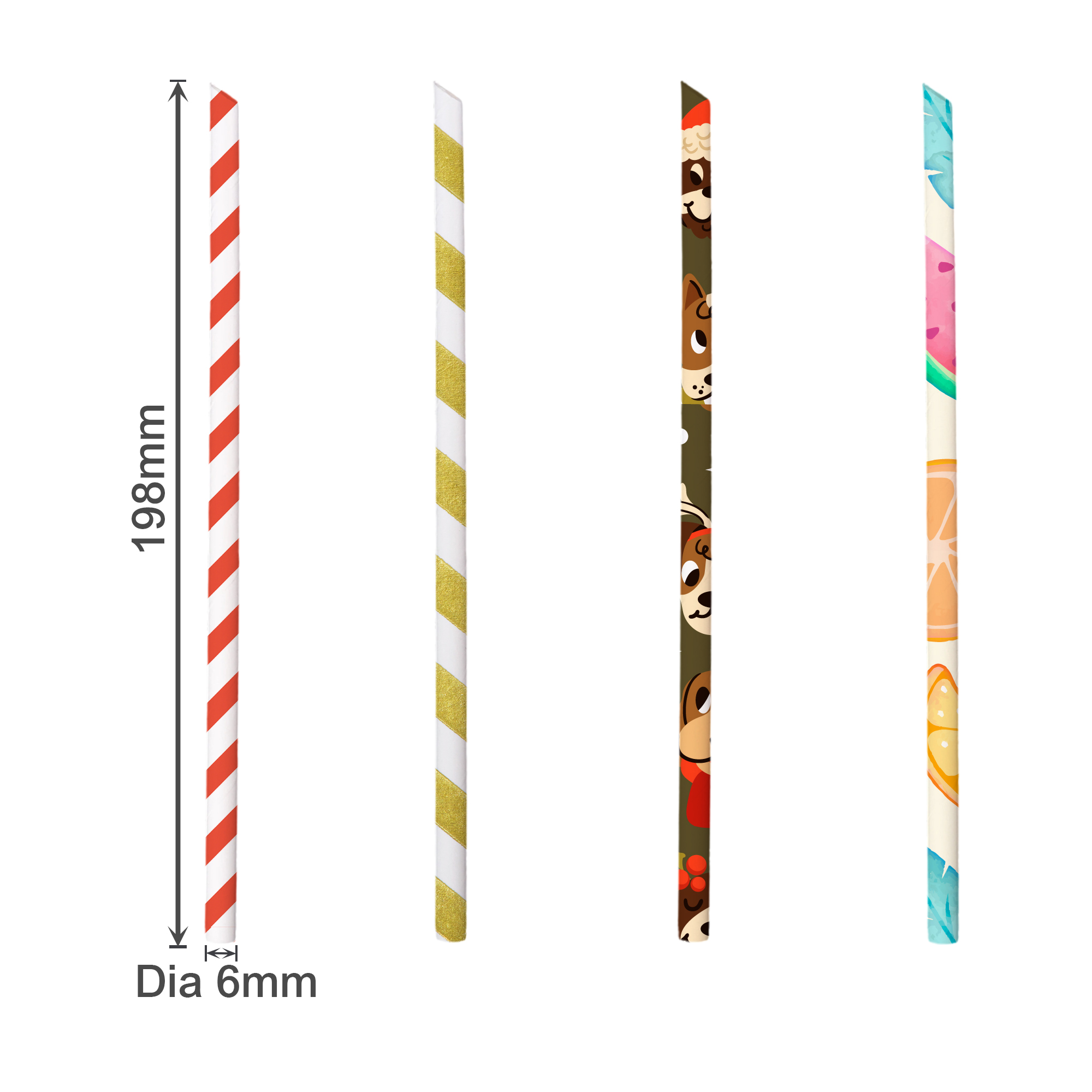 Custom Disposable 4-Ply Straight Angled Paper Straws - Image 6