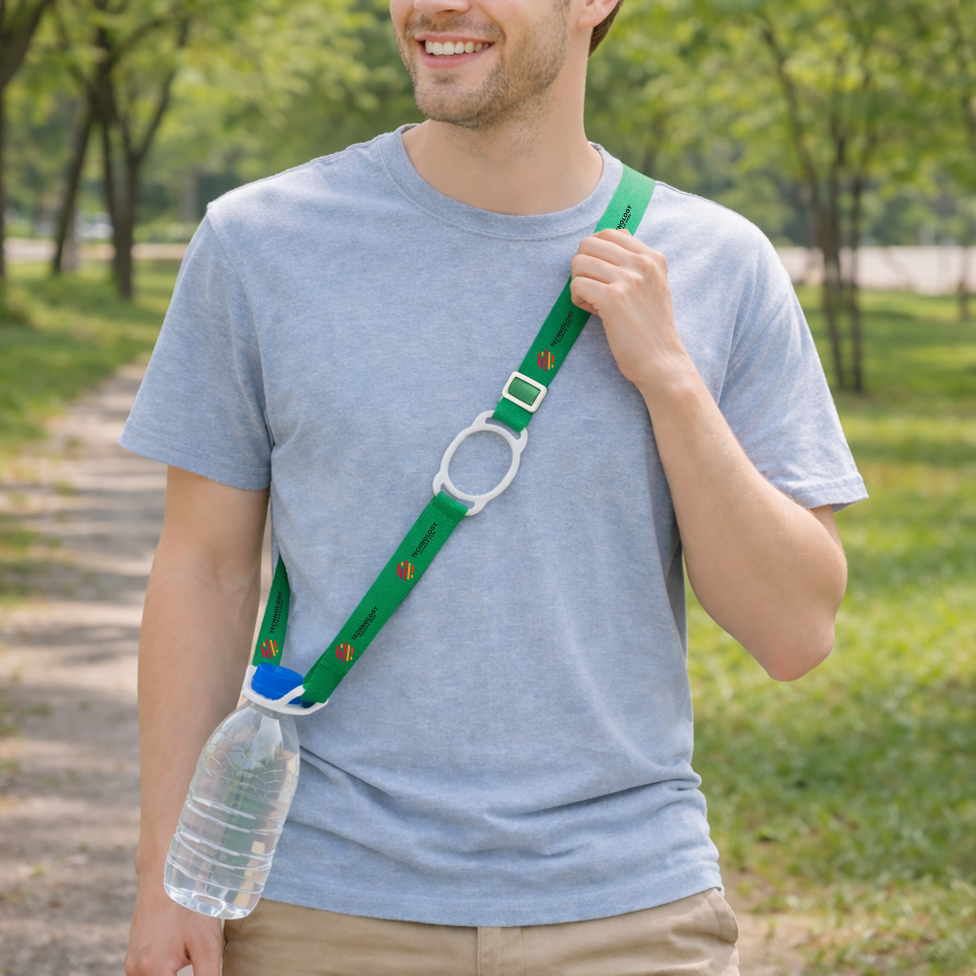RPET 2 in 1 Water Bottle Lanyard - Image 5