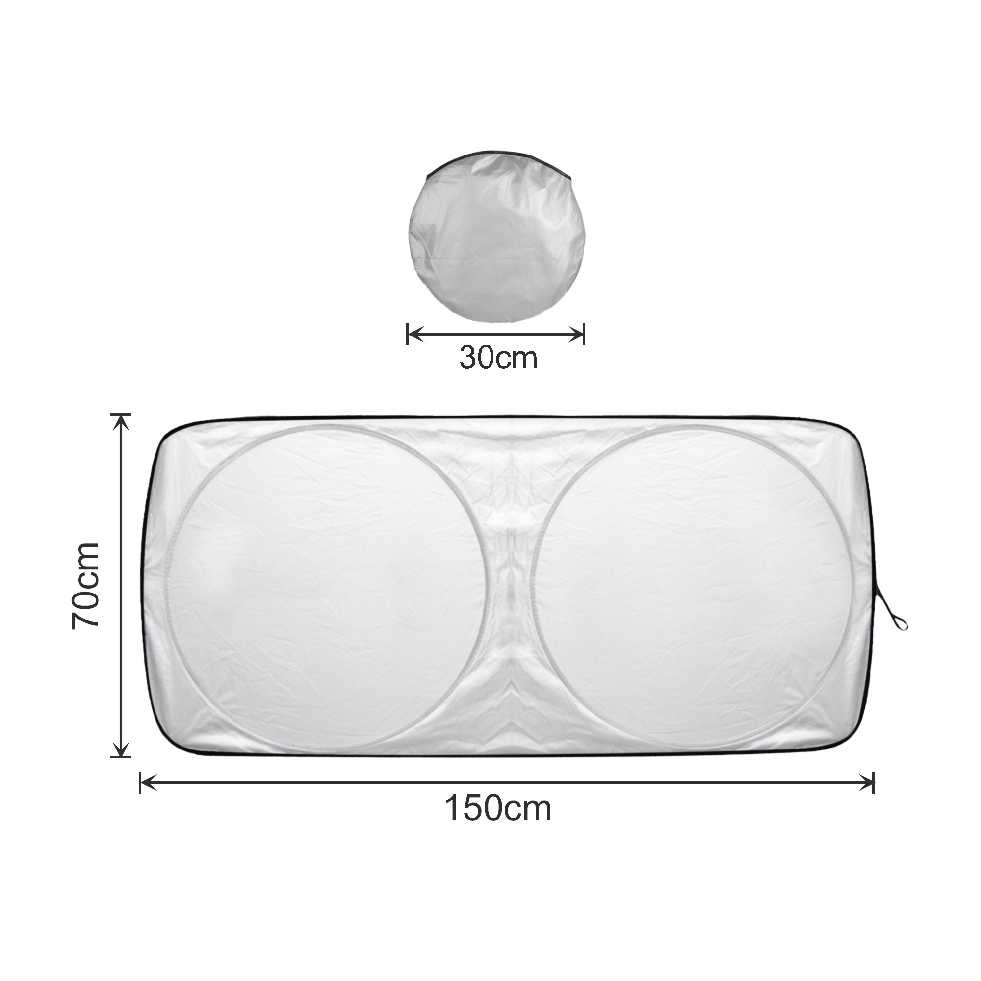 Twin Circular Light-blocking Car Sun Shade - Image 5