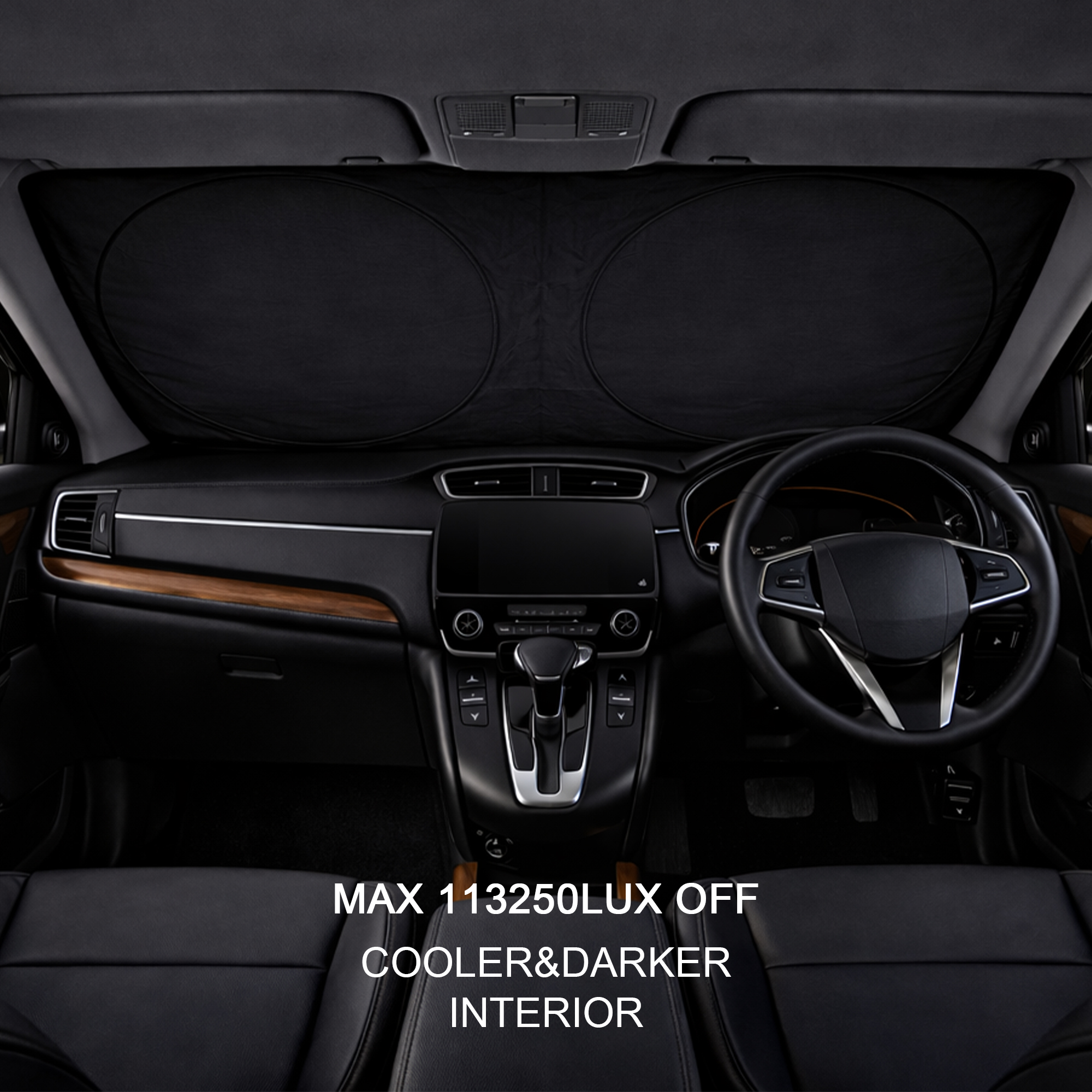 Twin Circular Light-blocking Car Sun Shade - Image 10