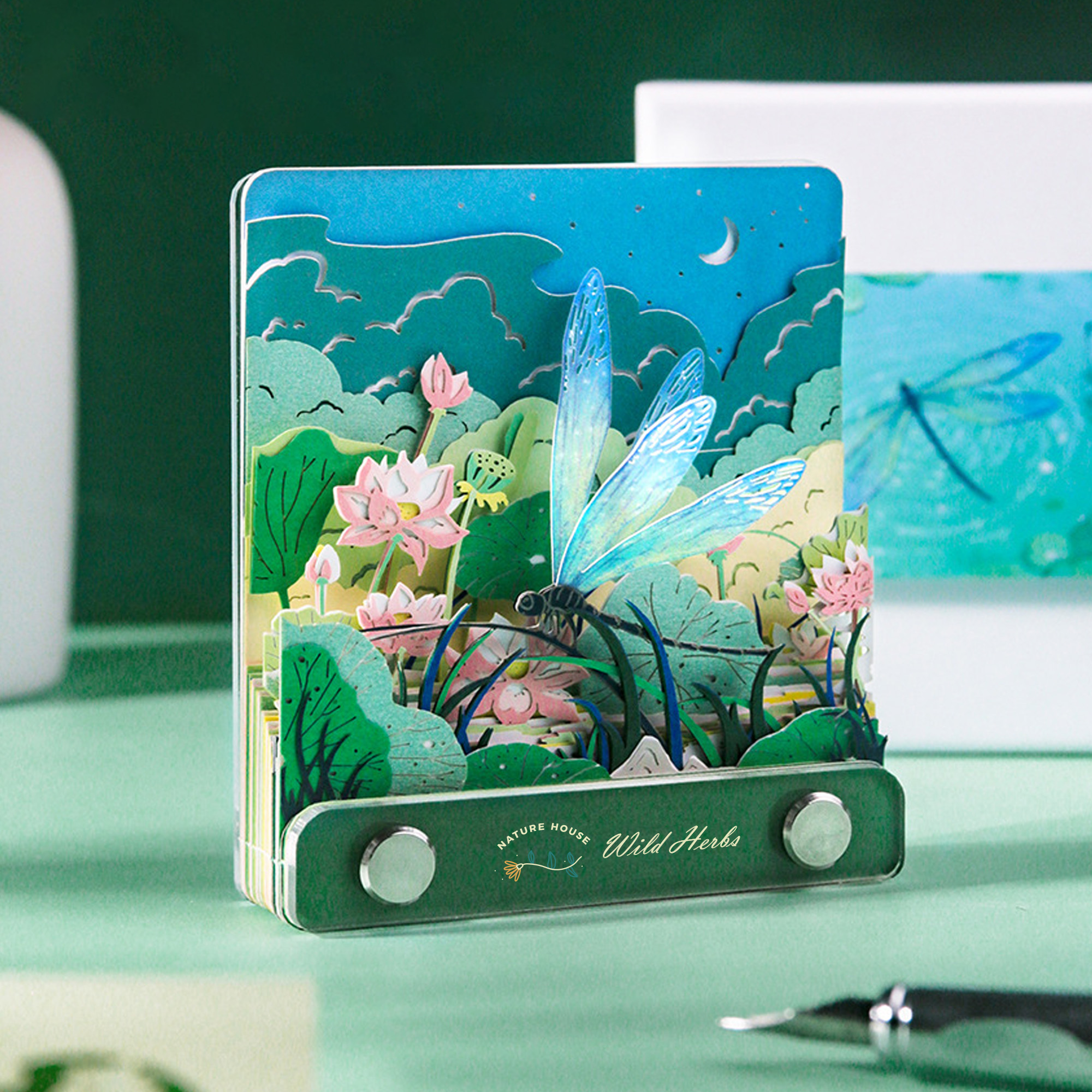 3D Paper-Cut Sculpture Notepad with Hanging Loop - Image 8