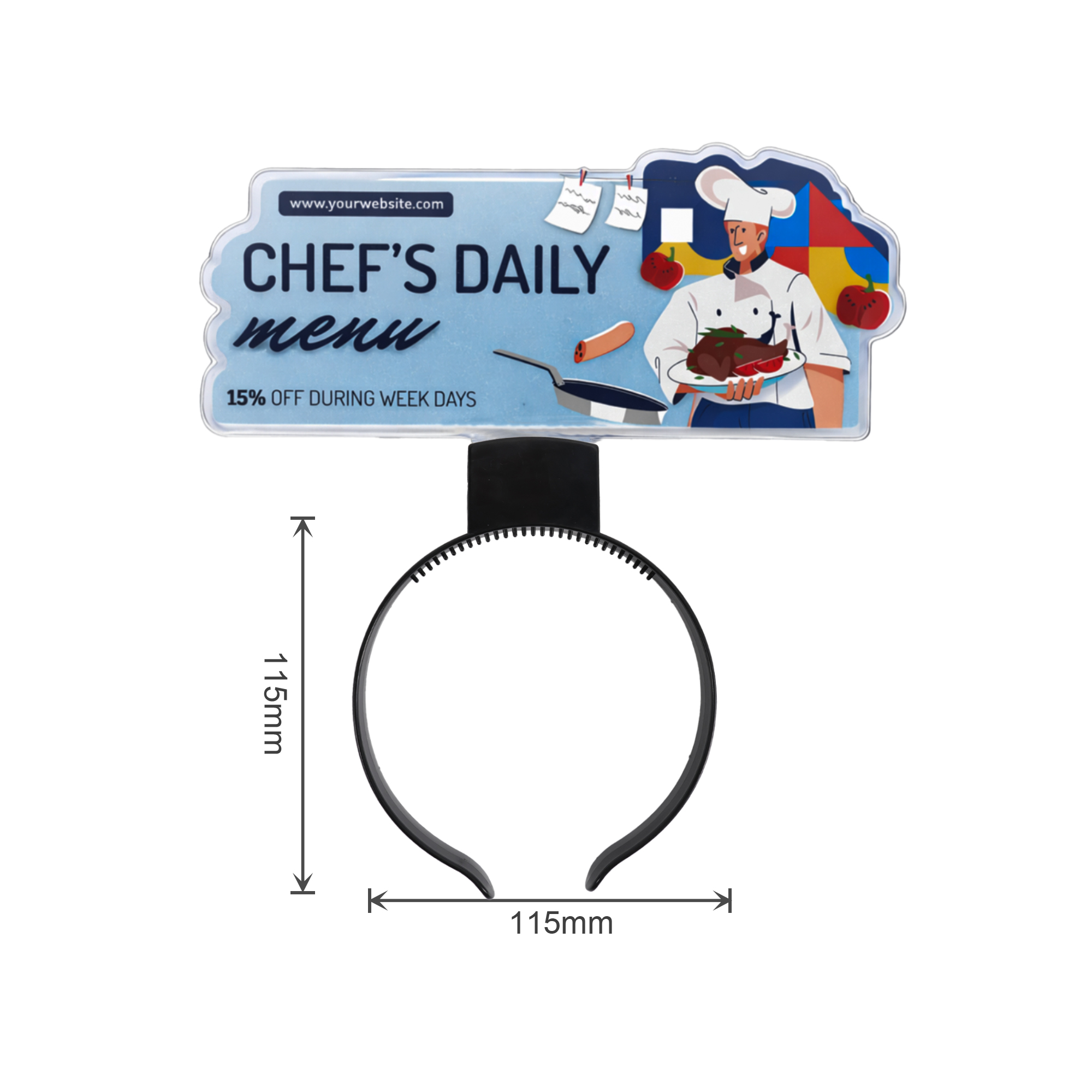 Light up Acrylic Sign Headband - Image 4