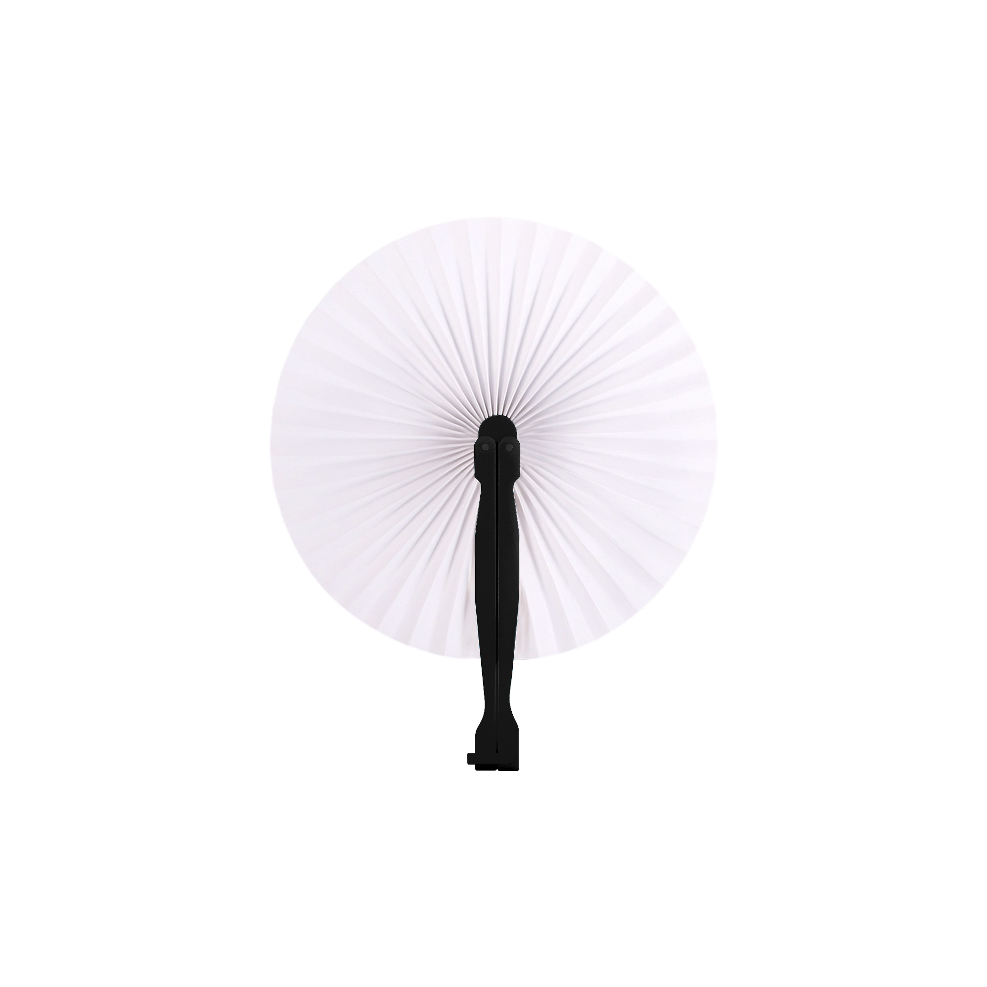 Round Plastic Handle Paper Fan - Image 7
