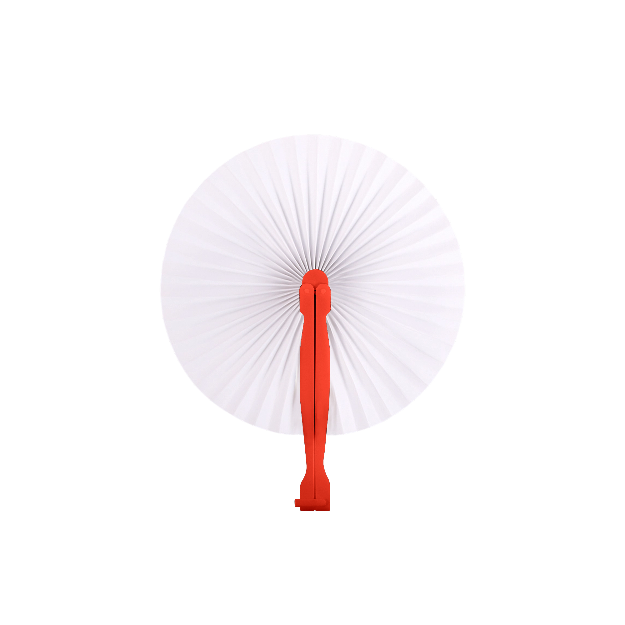 Round Plastic Handle Paper Fan - Image 3