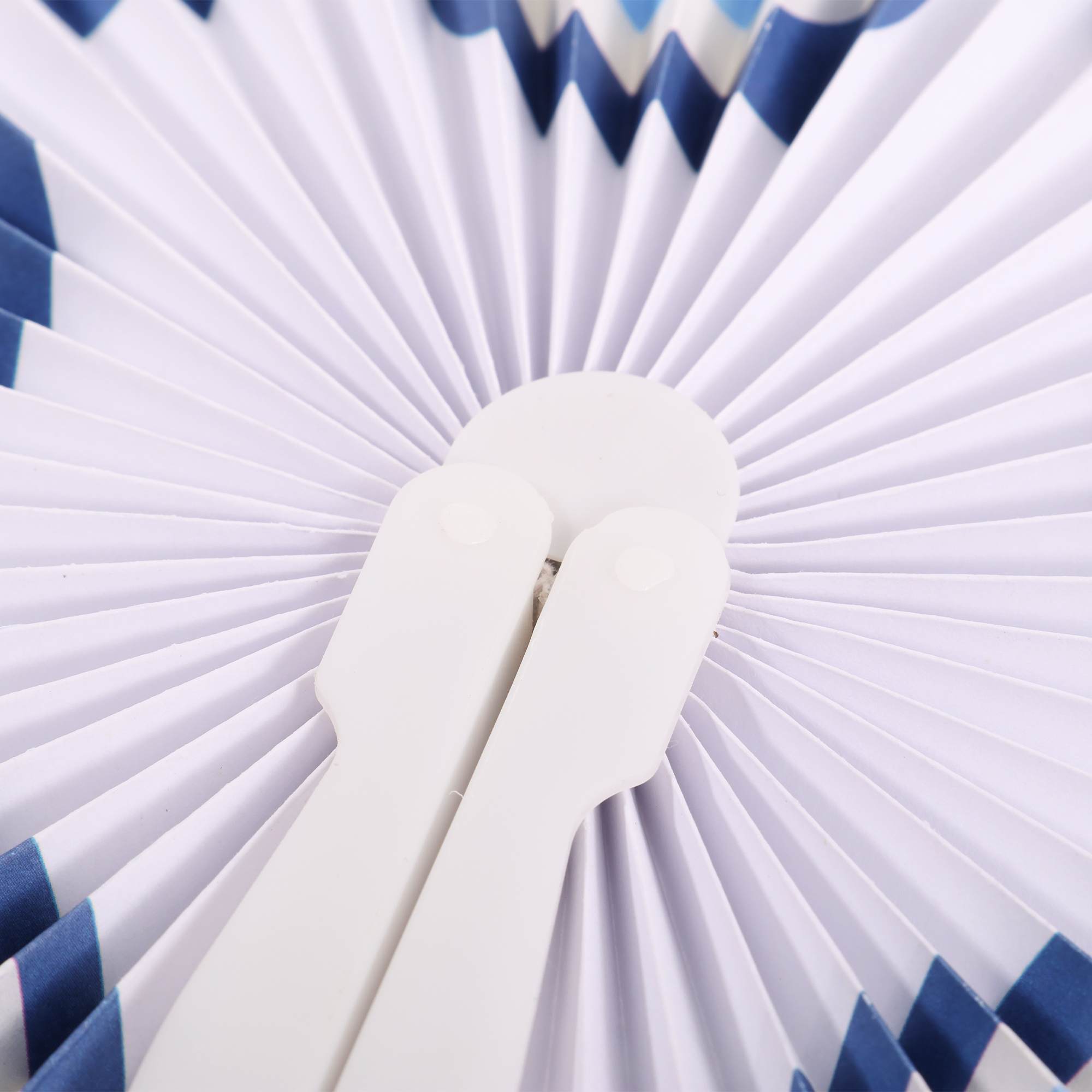 Round Plastic Handle Paper Fan - Image 11