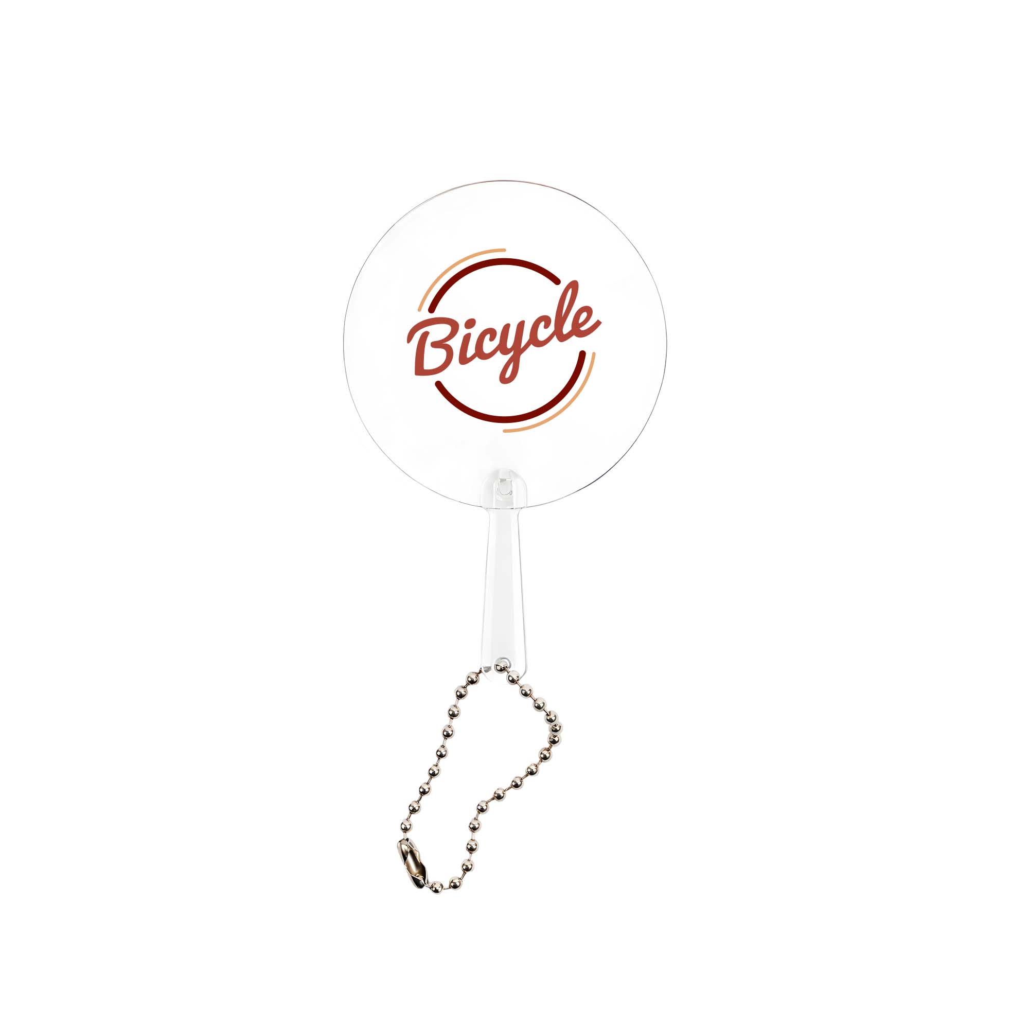 Mini PVC Hand Fan with Keychain - Image 3