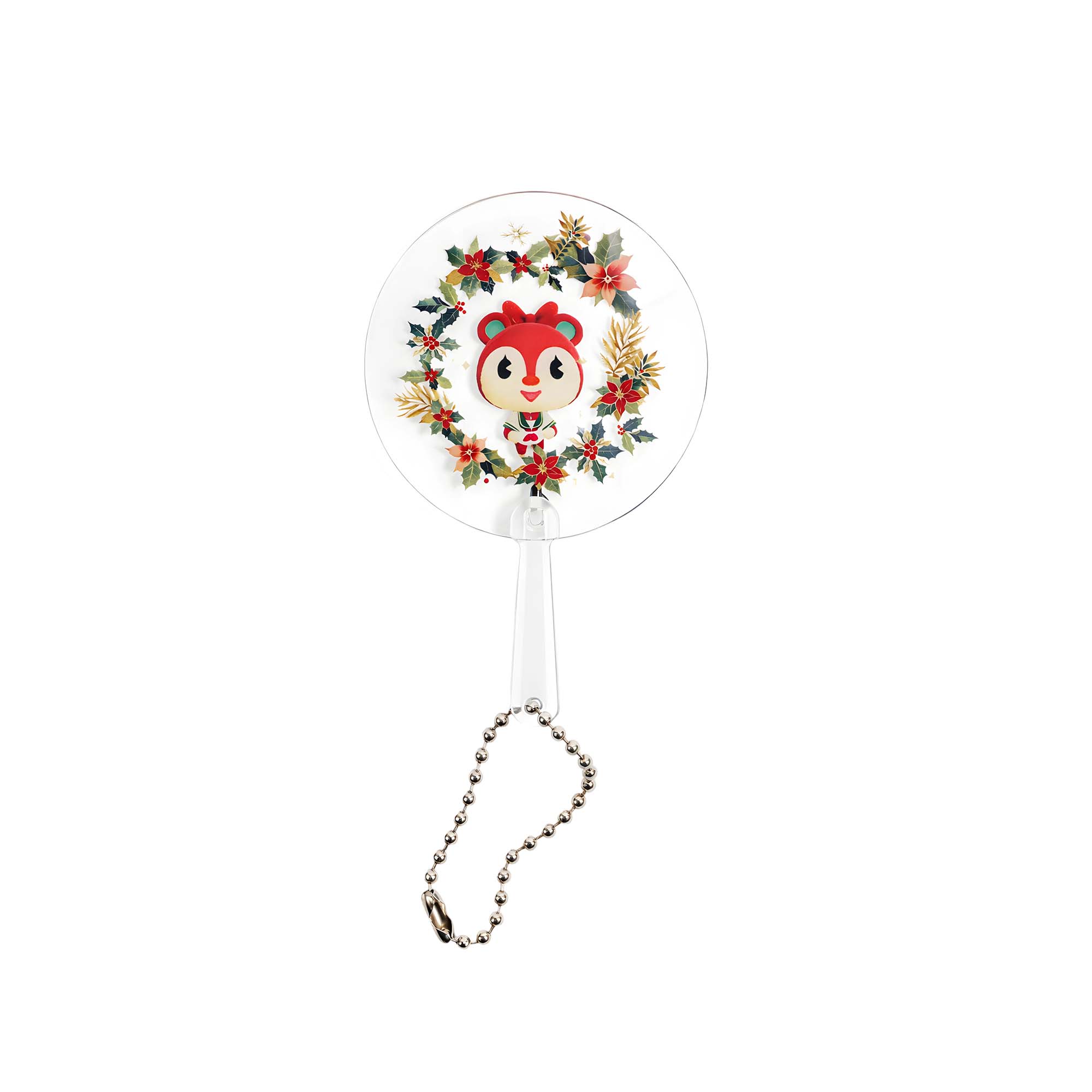 Mini PVC Hand Fan with Keychain - Image 2