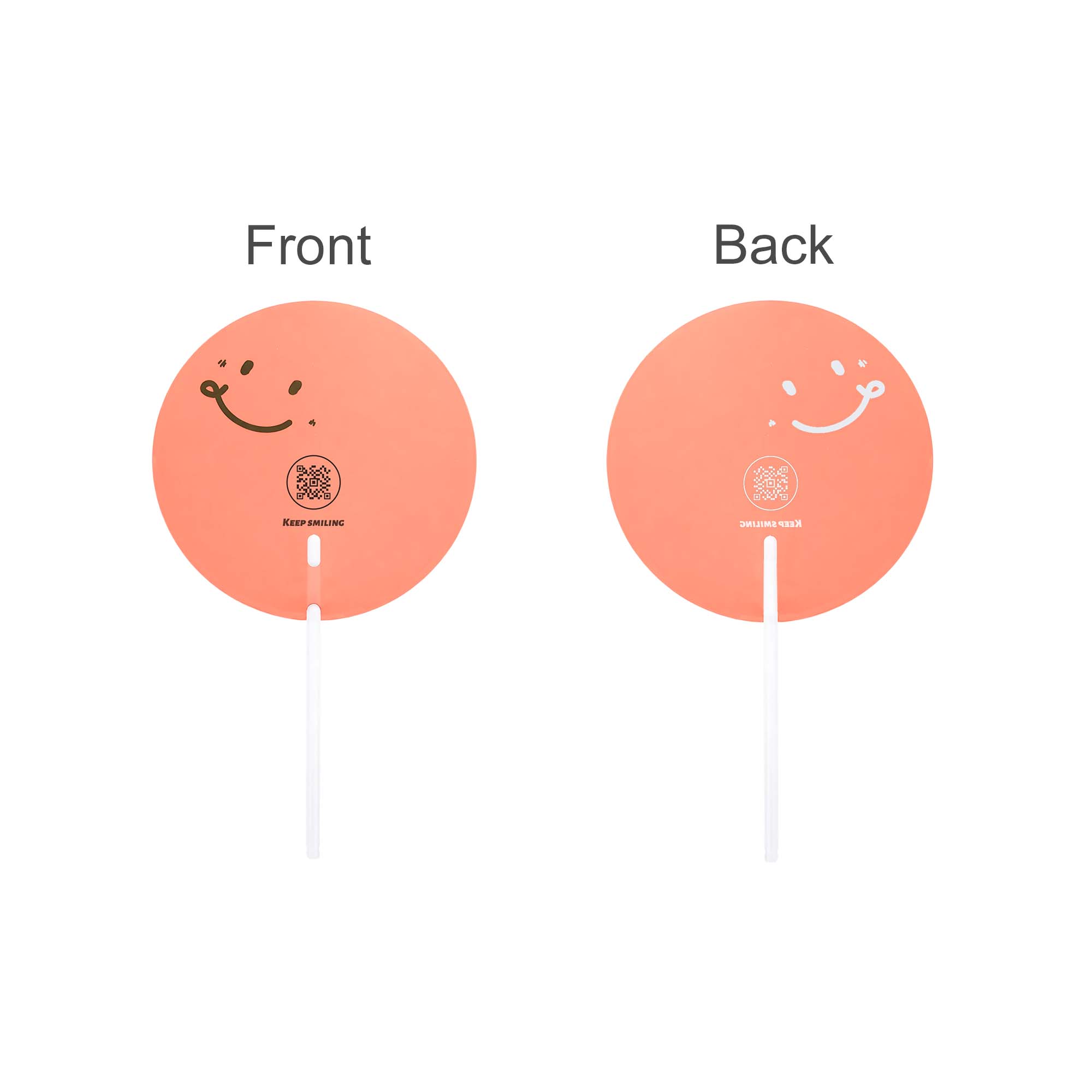 Custom Shape Transparent PVC Hand Fan B - Image 4