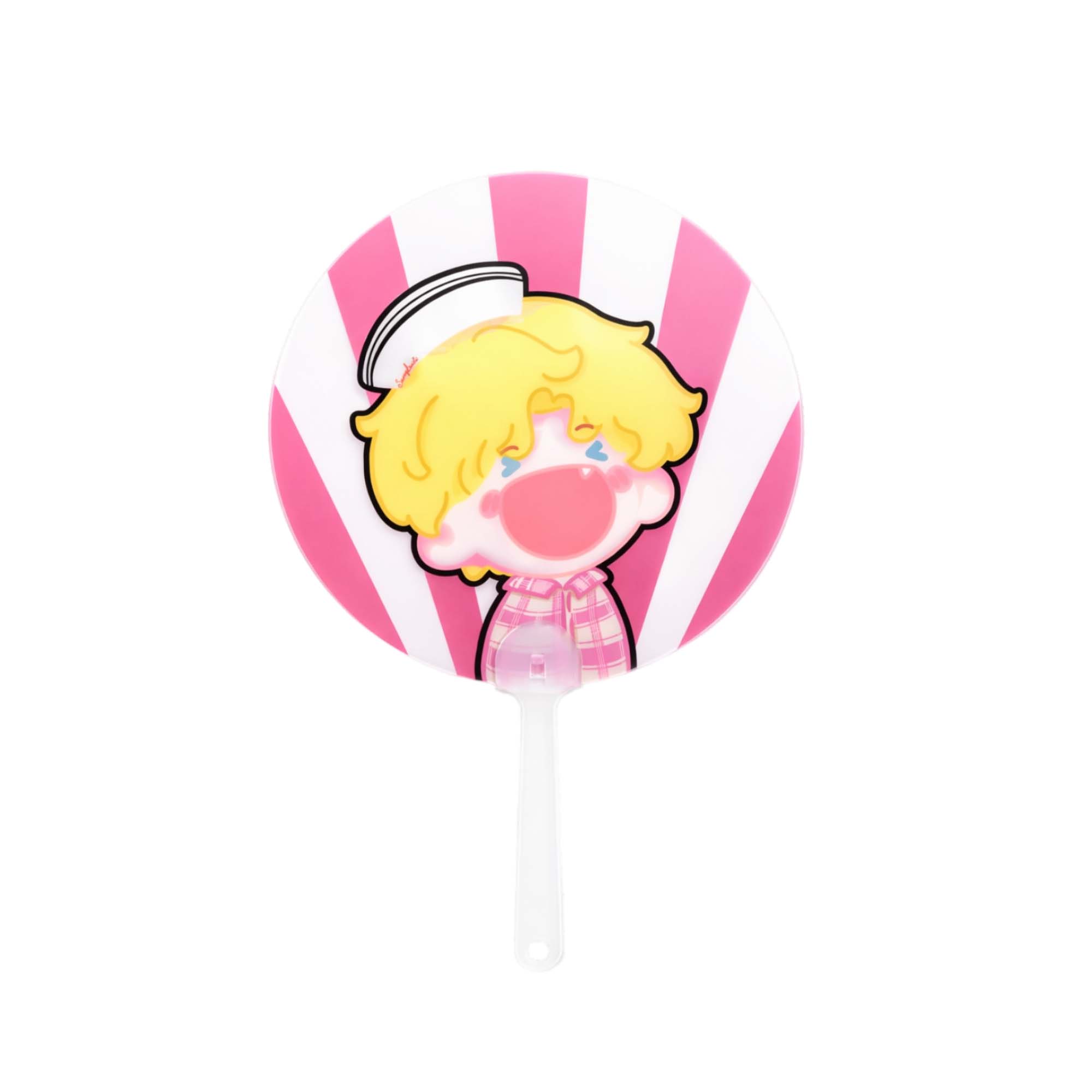 Custom Shape Transparent PVC Hand Fan A - Image 4