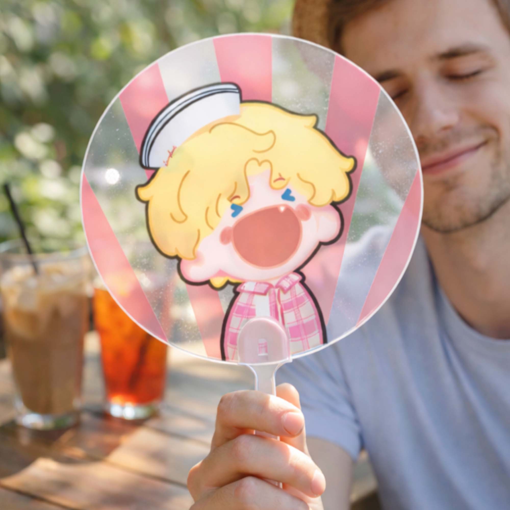 Custom Shape Transparent PVC Hand Fan A - Image 8