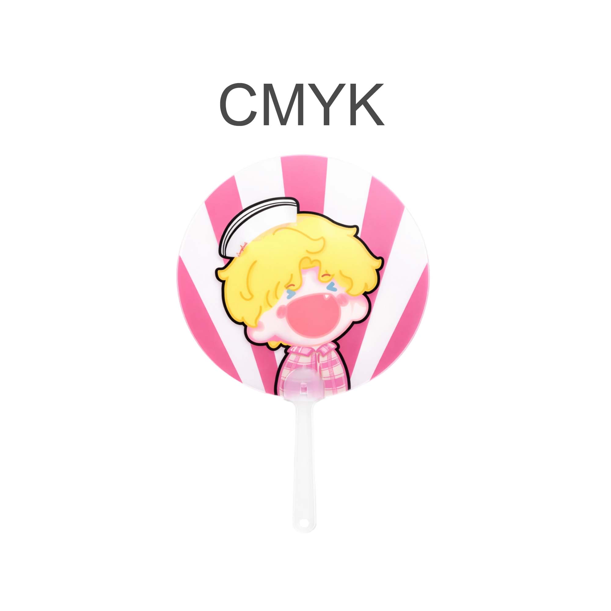 Custom Shape Transparent PVC Hand Fan A - Image 7