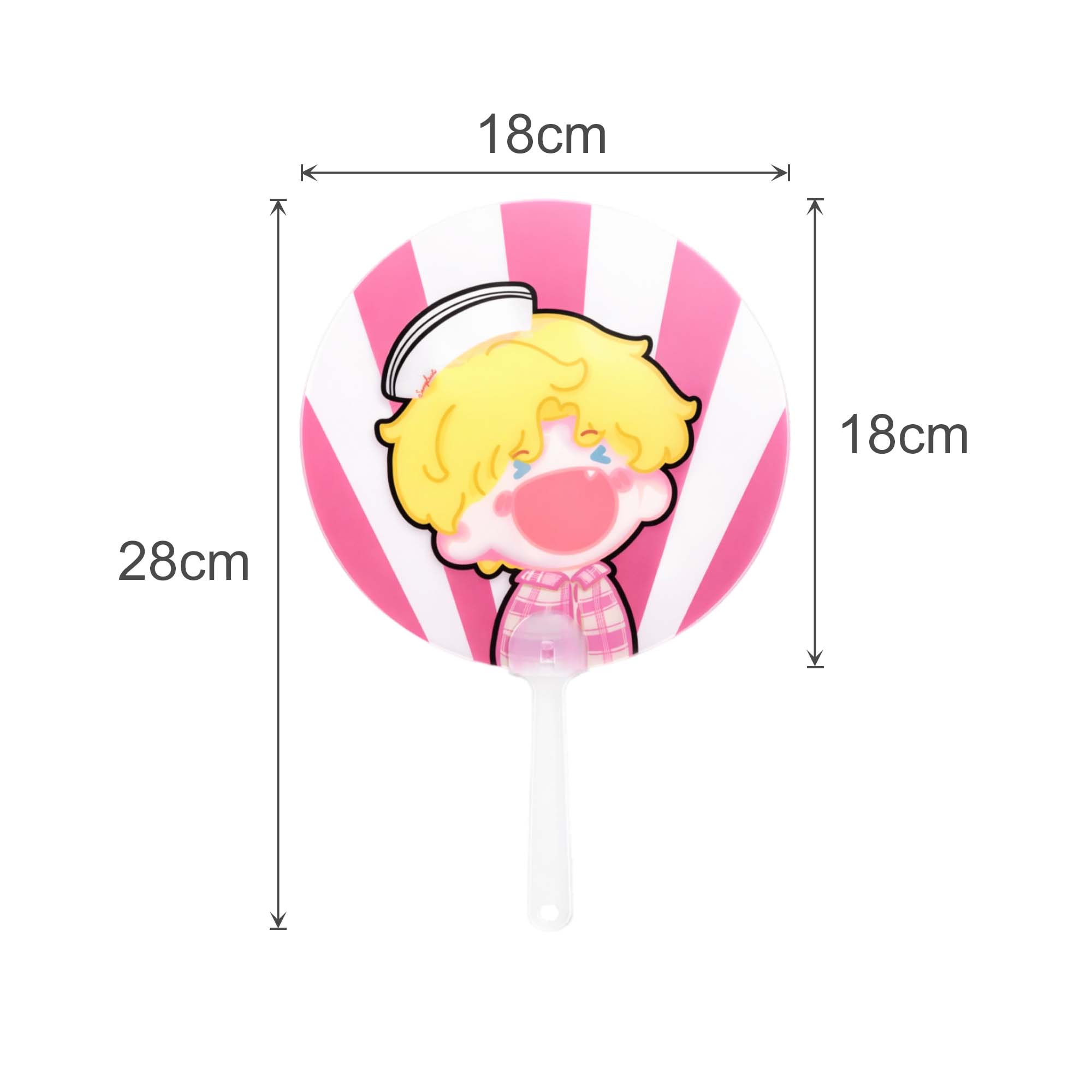 Custom Shape Transparent PVC Hand Fan A - Image 6