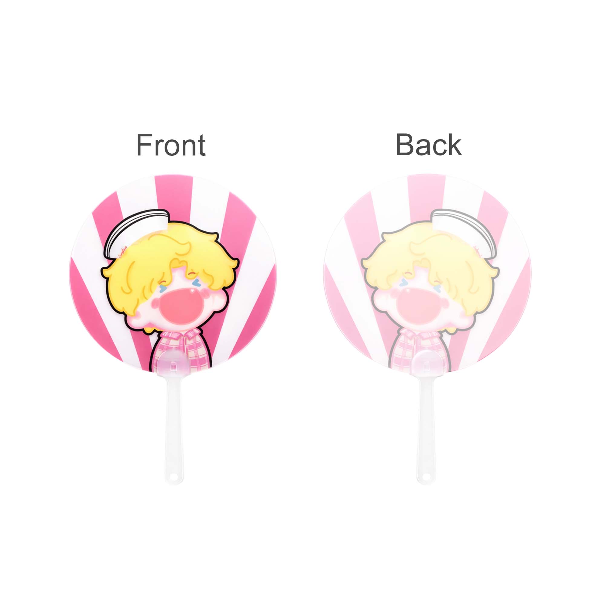 Custom Shape Transparent PVC Hand Fan A - Image 5
