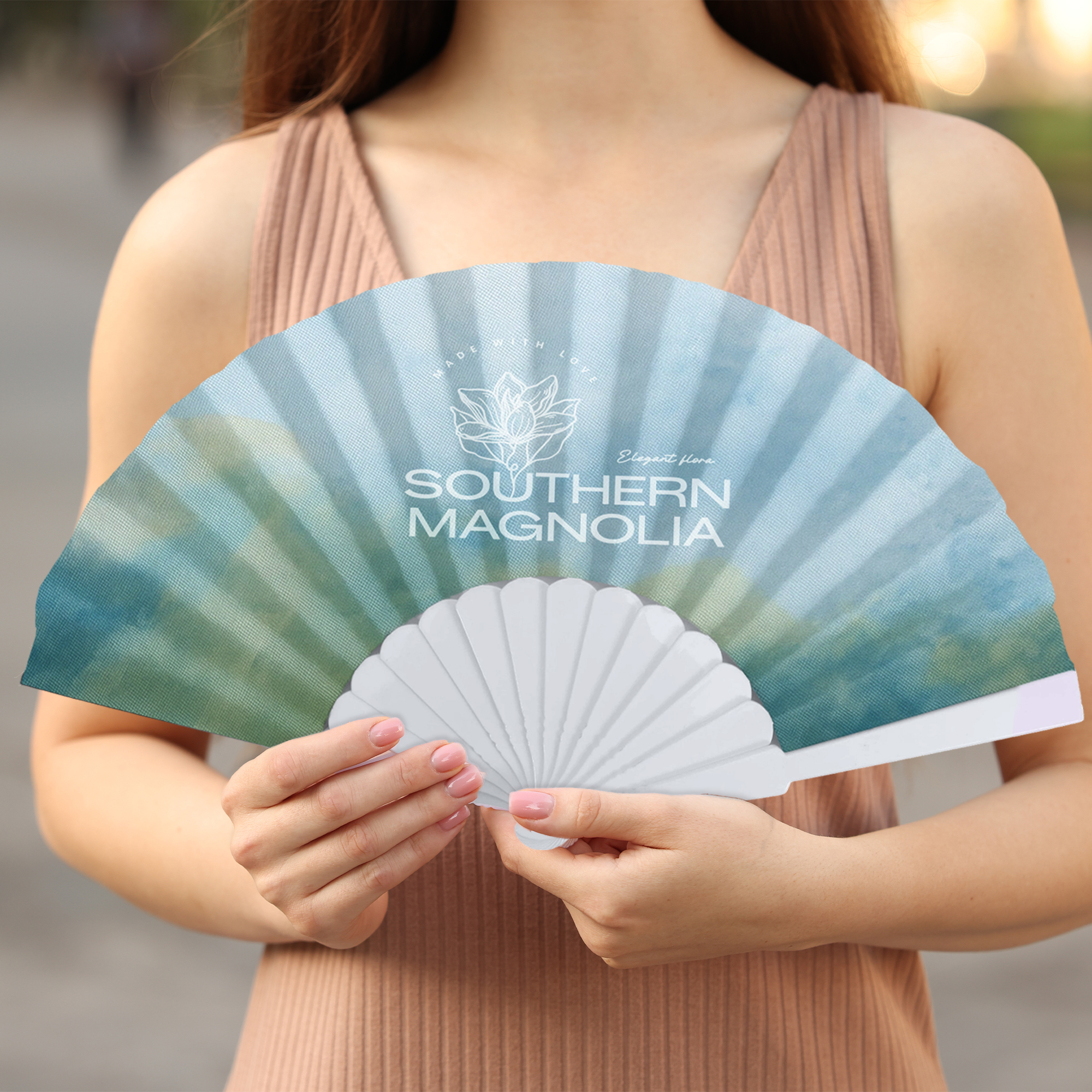 Fabric Hand Held Fan - Image 9
