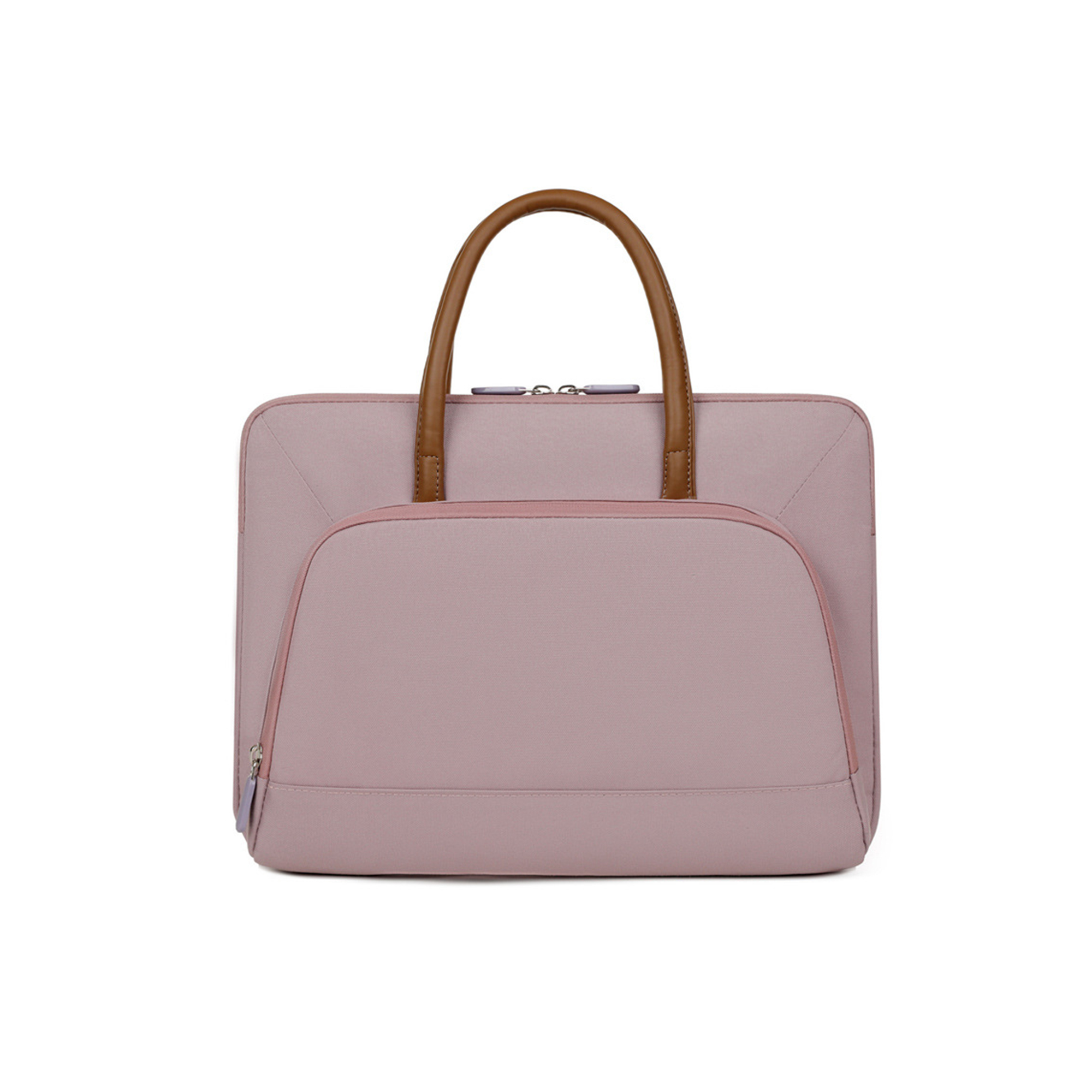 PU Handle Laptop Bag with Zippered Outer Pocket - Image 6