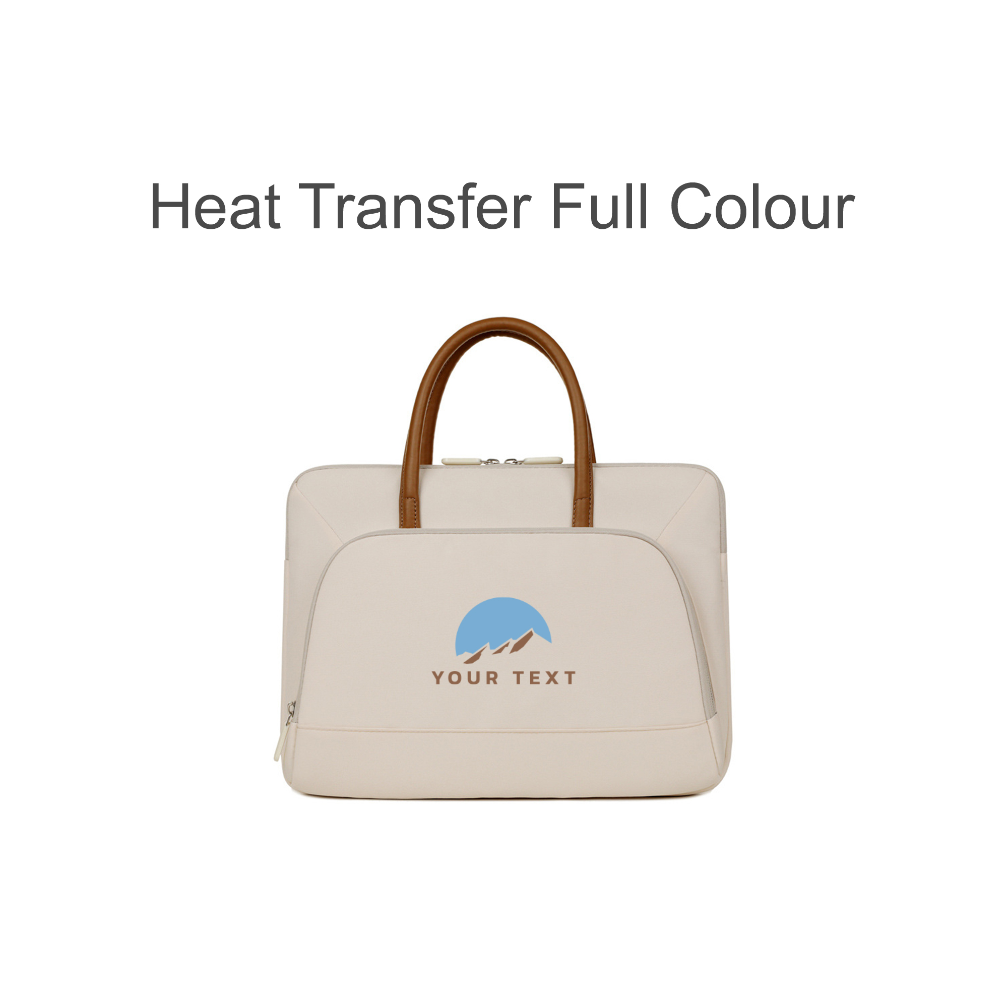 PU Handle Laptop Bag with Zippered Outer Pocket - Image 8