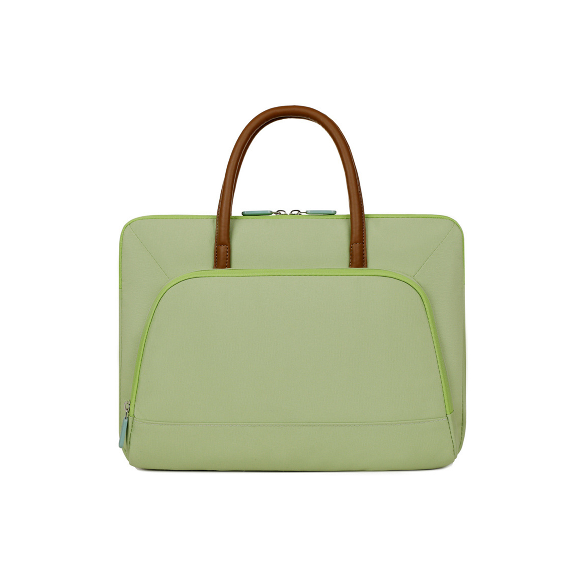 PU Handle Laptop Bag with Zippered Outer Pocket - Image 5