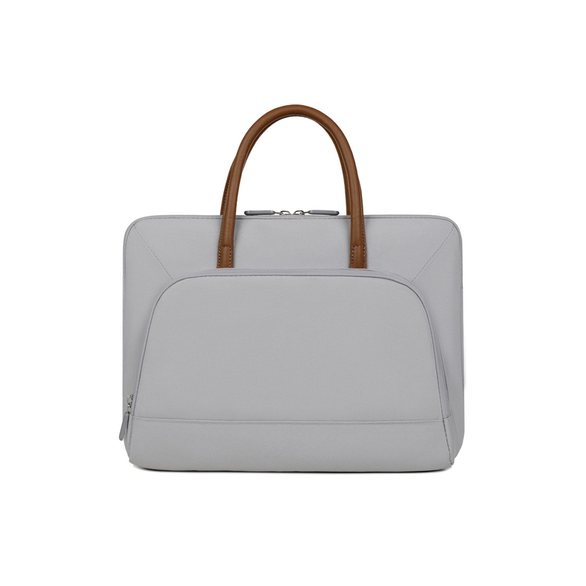 PU Handle Laptop Bag with Zippered Outer Pocket - Image 2