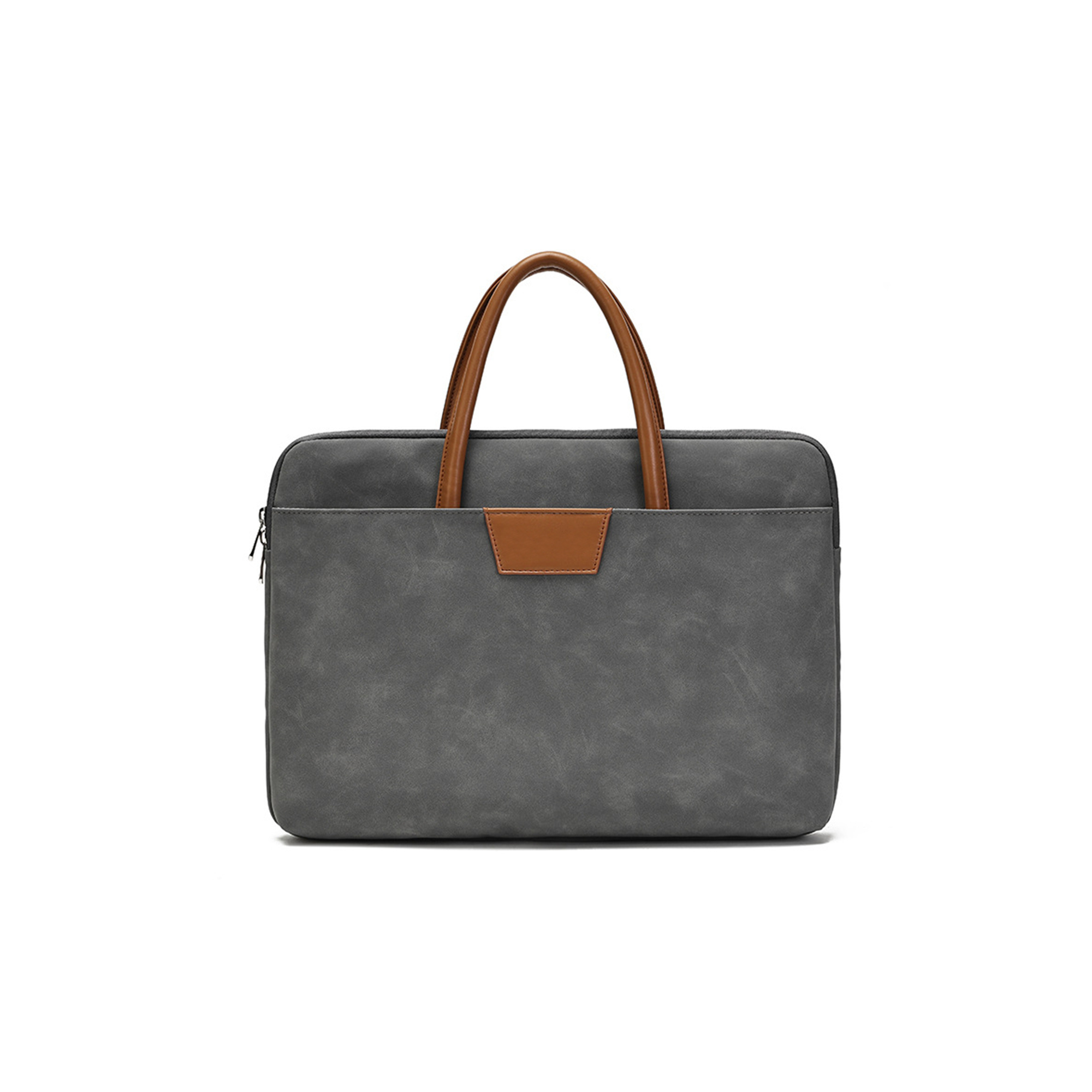 Suede PU Leather Laptop Bag - Image 4