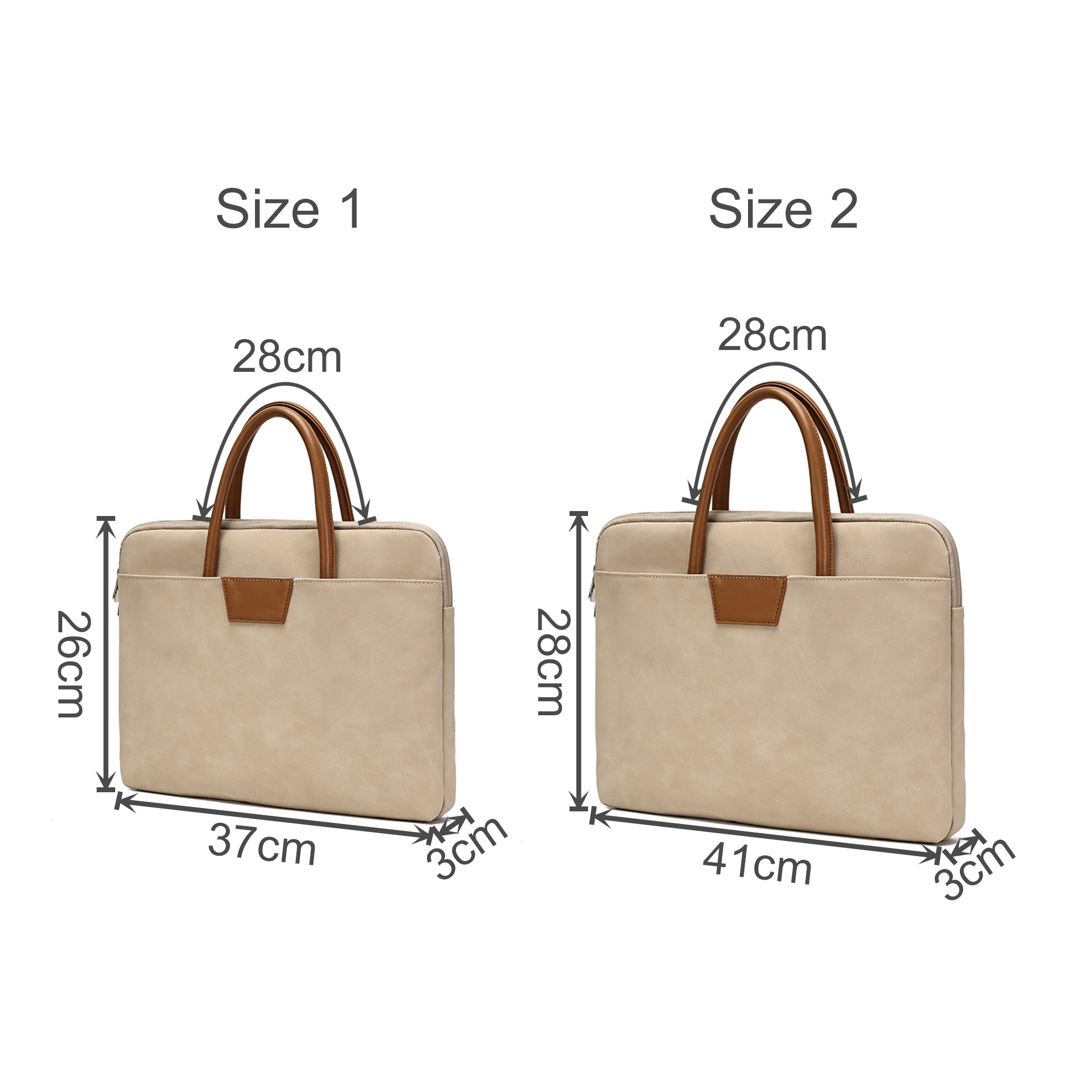 Suede PU Leather Laptop Bag - Image 5