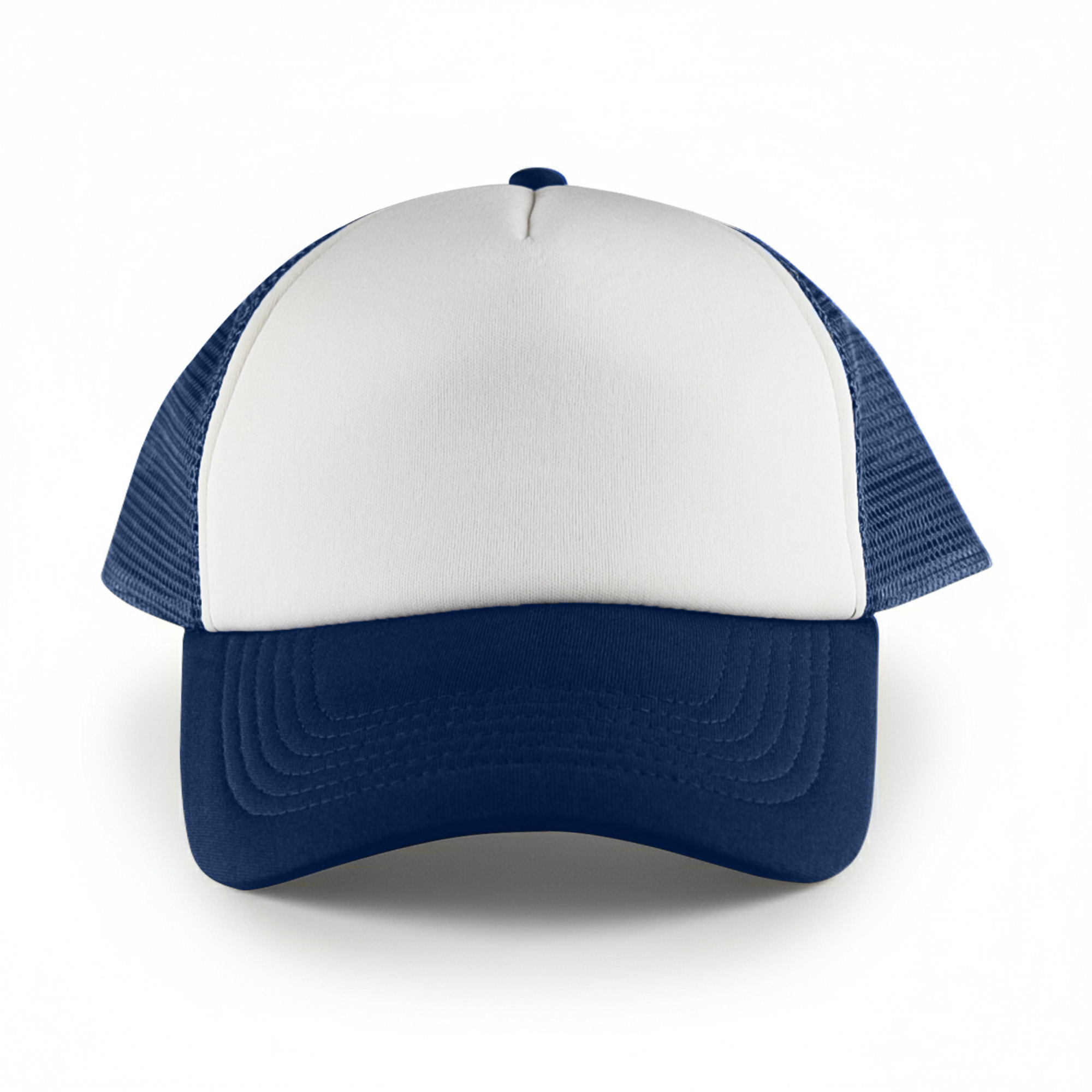 White Front 5 Panel Trucker Mesh Cap - Image 12