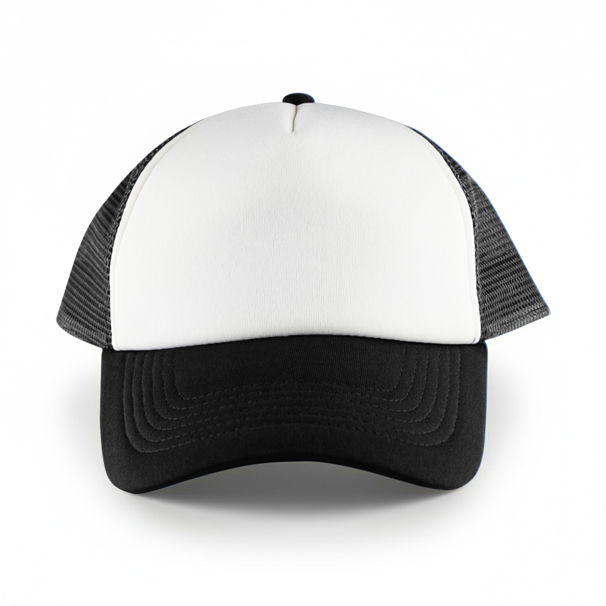 White Front 5 Panel Trucker Mesh Cap - Image 3